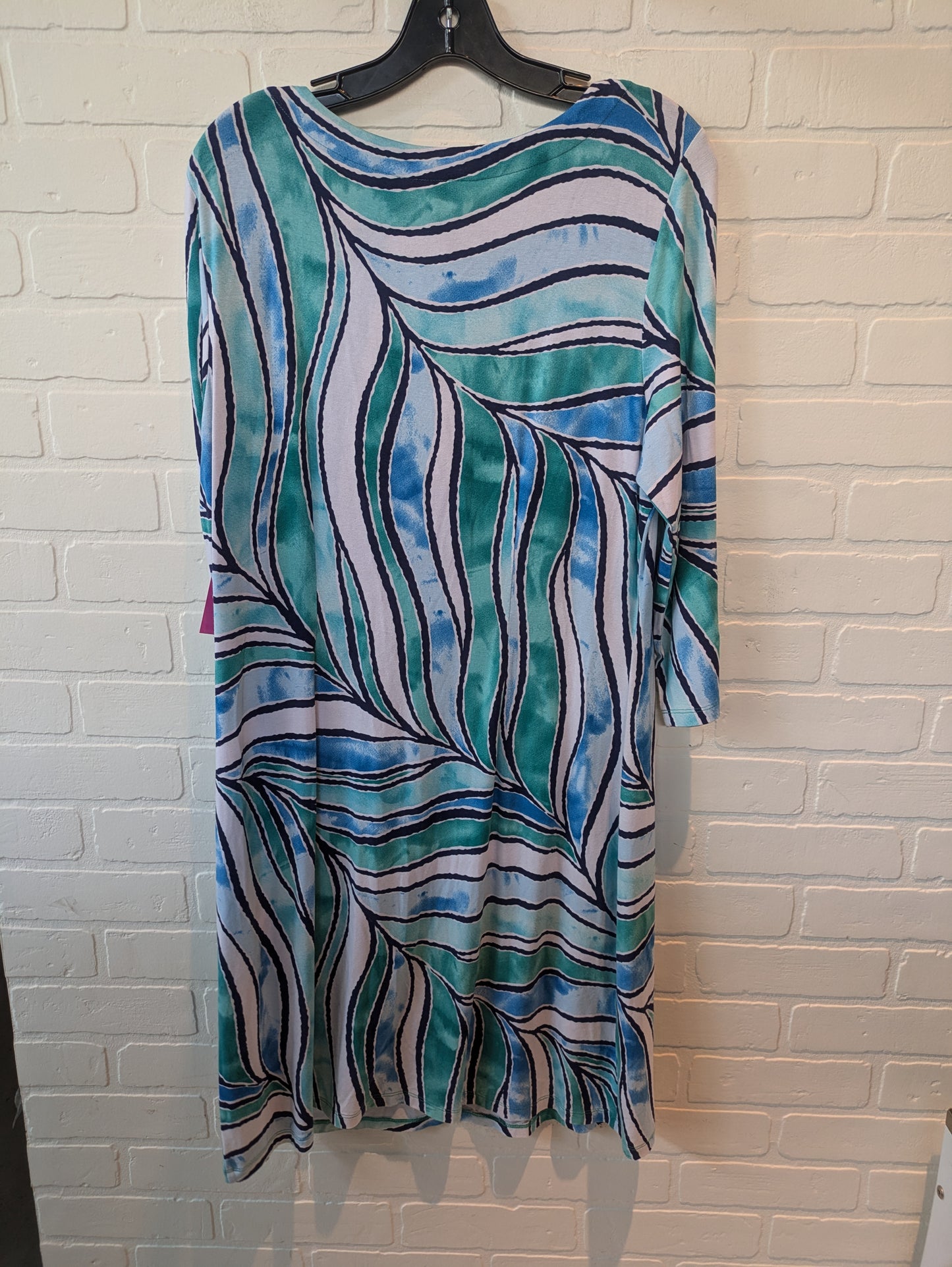 Blue & Green Dress Casual Midi Tommy Bahama, Size L