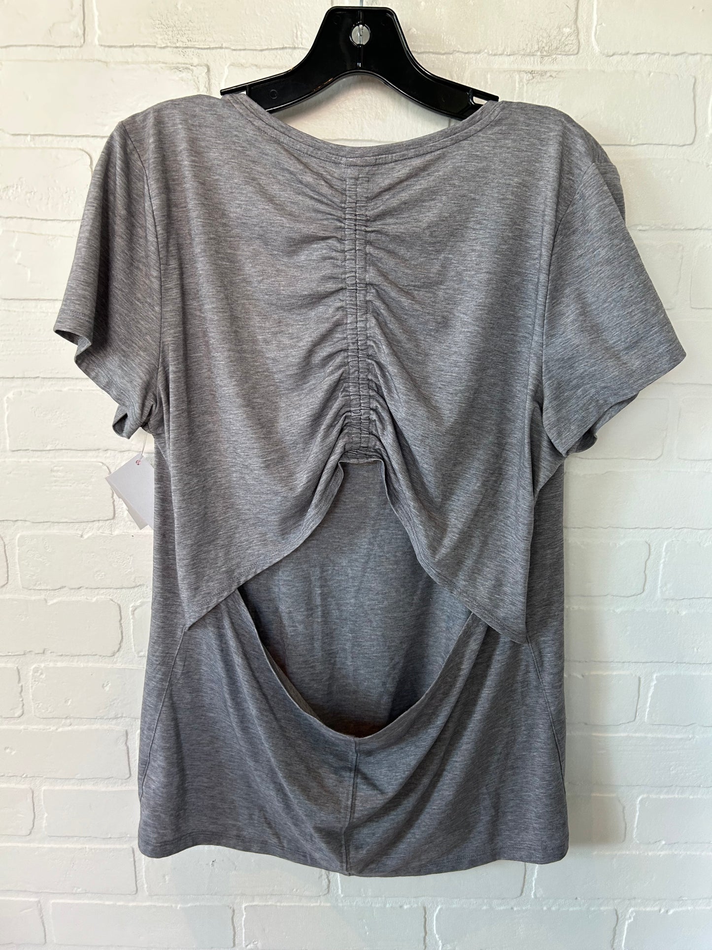 Grey Athletic Top Short Sleeve Athleta, Size L