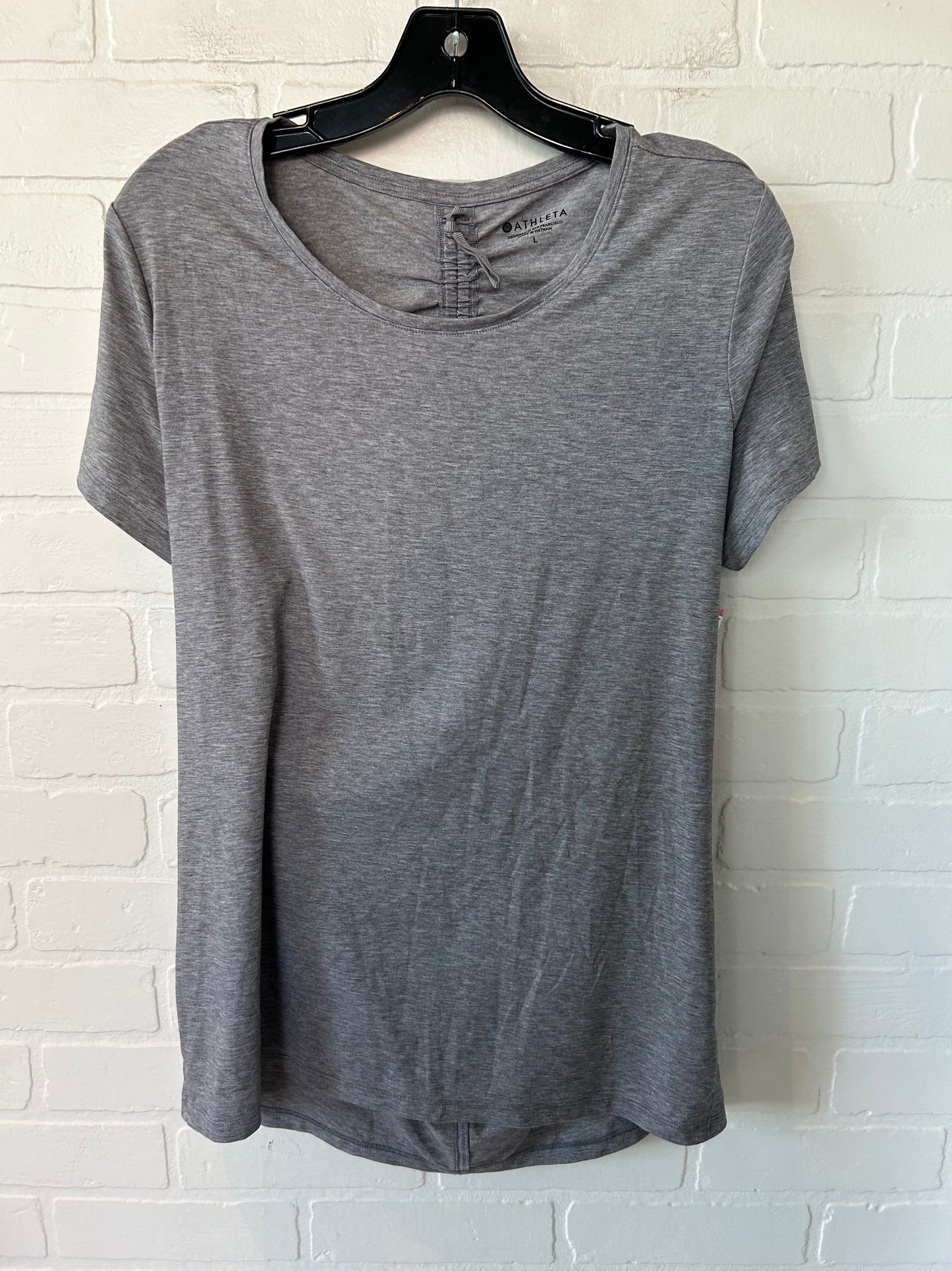 Grey Athletic Top Short Sleeve Athleta, Size L