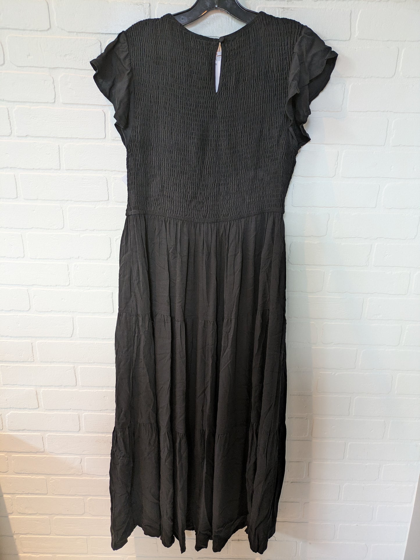 Black Dress Casual Midi Clothes Mentor, Size L