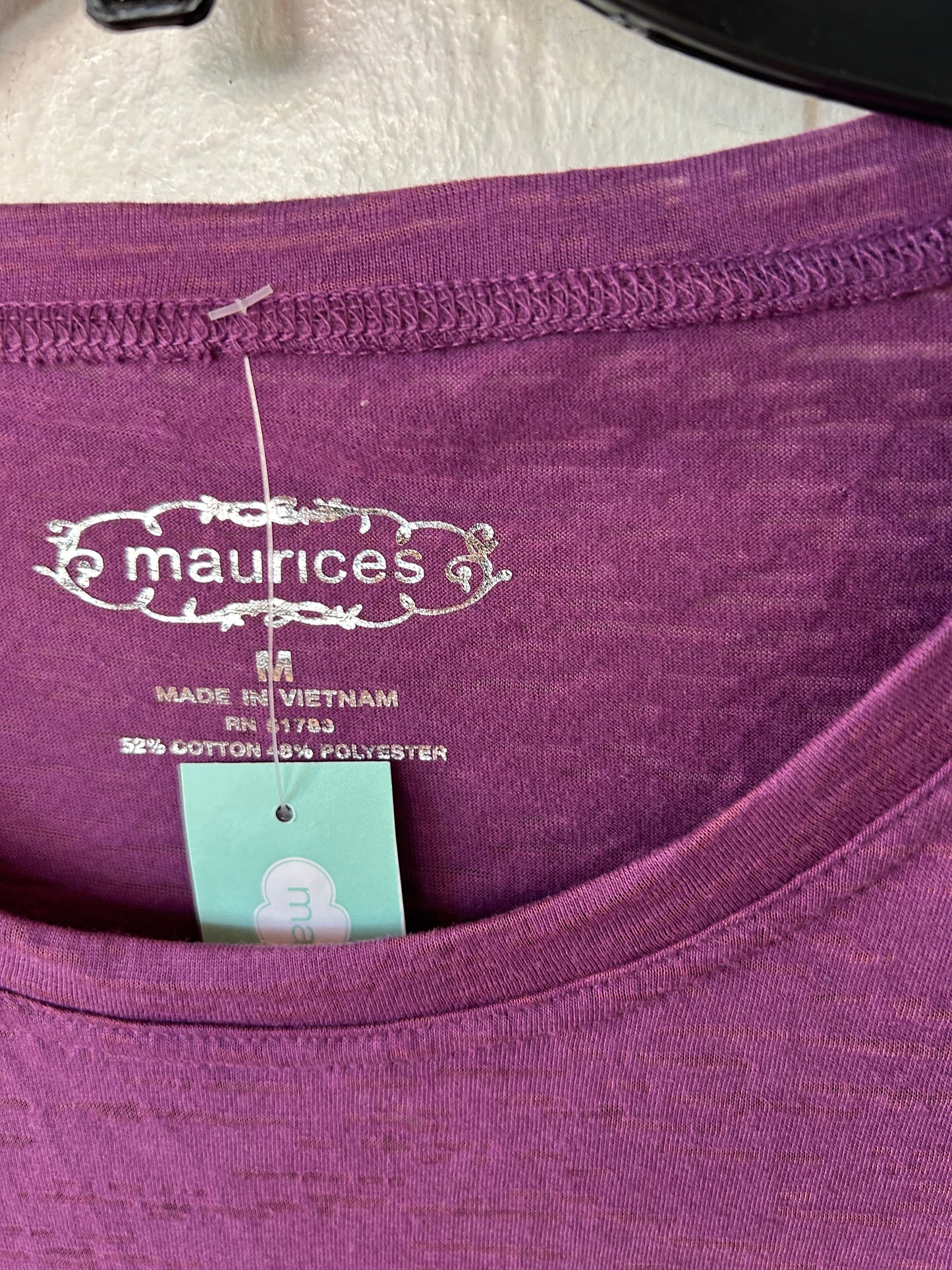 Top Long Sleeve Basic By Maurices In Purple, Size: M