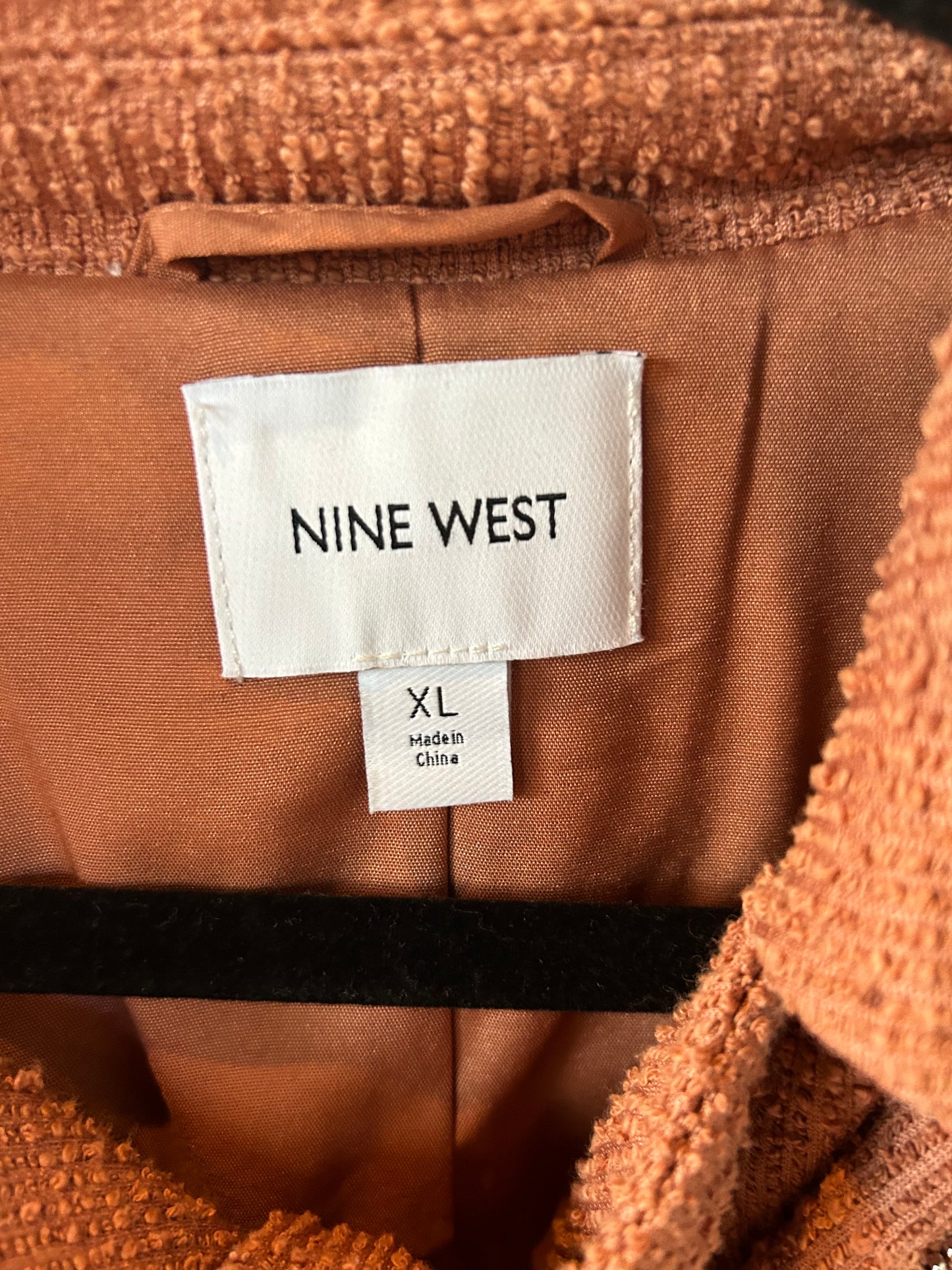 Jacket Moto By Nine West Apparel In Orange, Size: Xl