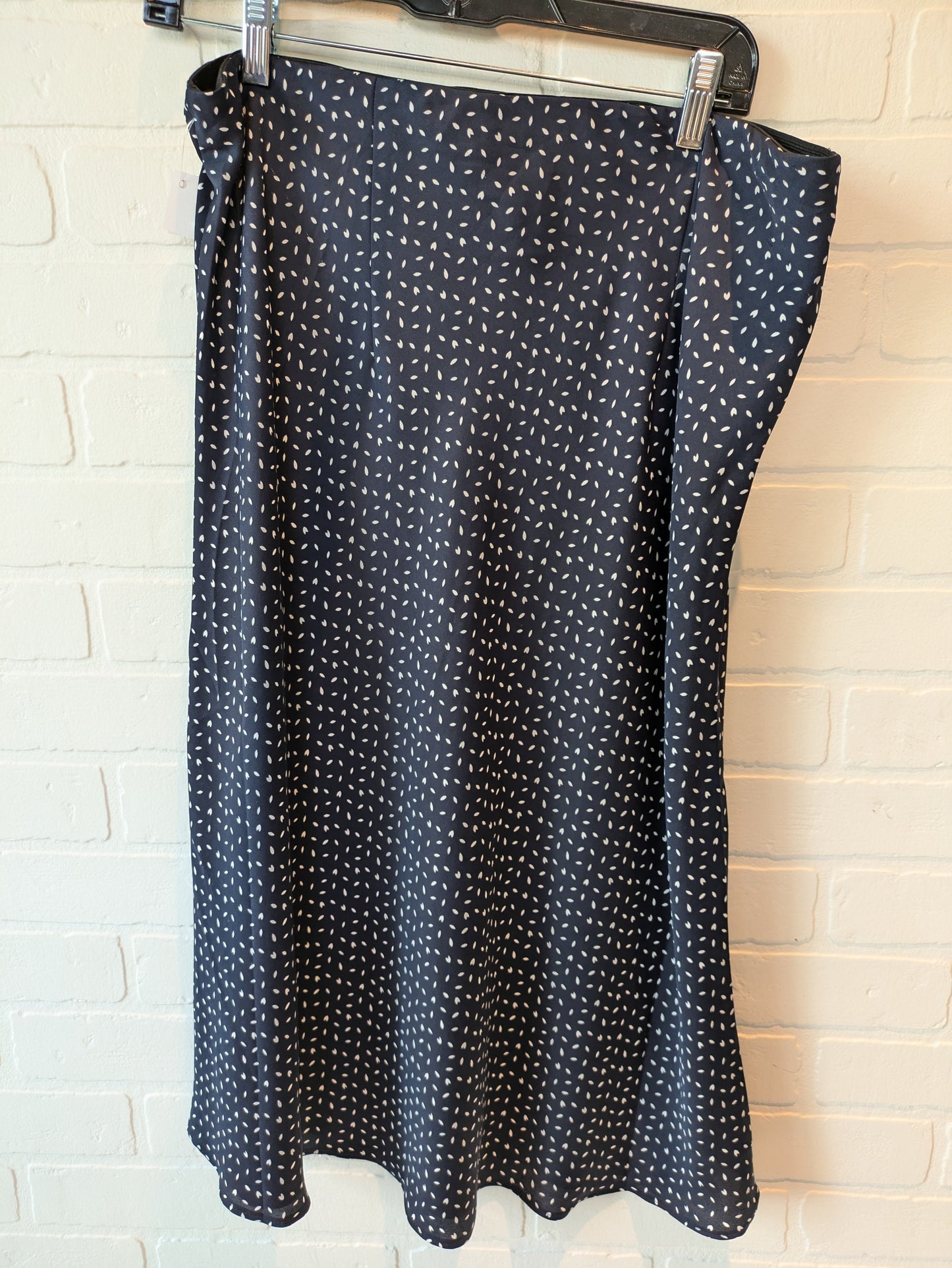 Skirt Midi By Loft In Blue & White, Size: 12