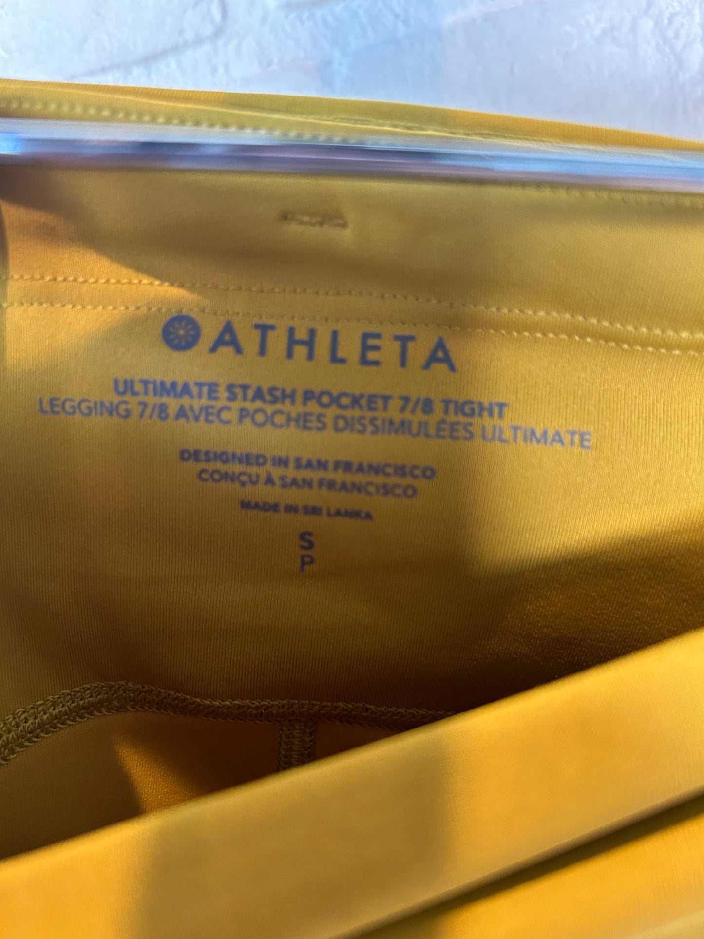 Athletic Leggings By Athleta In Yellow, Size: 4