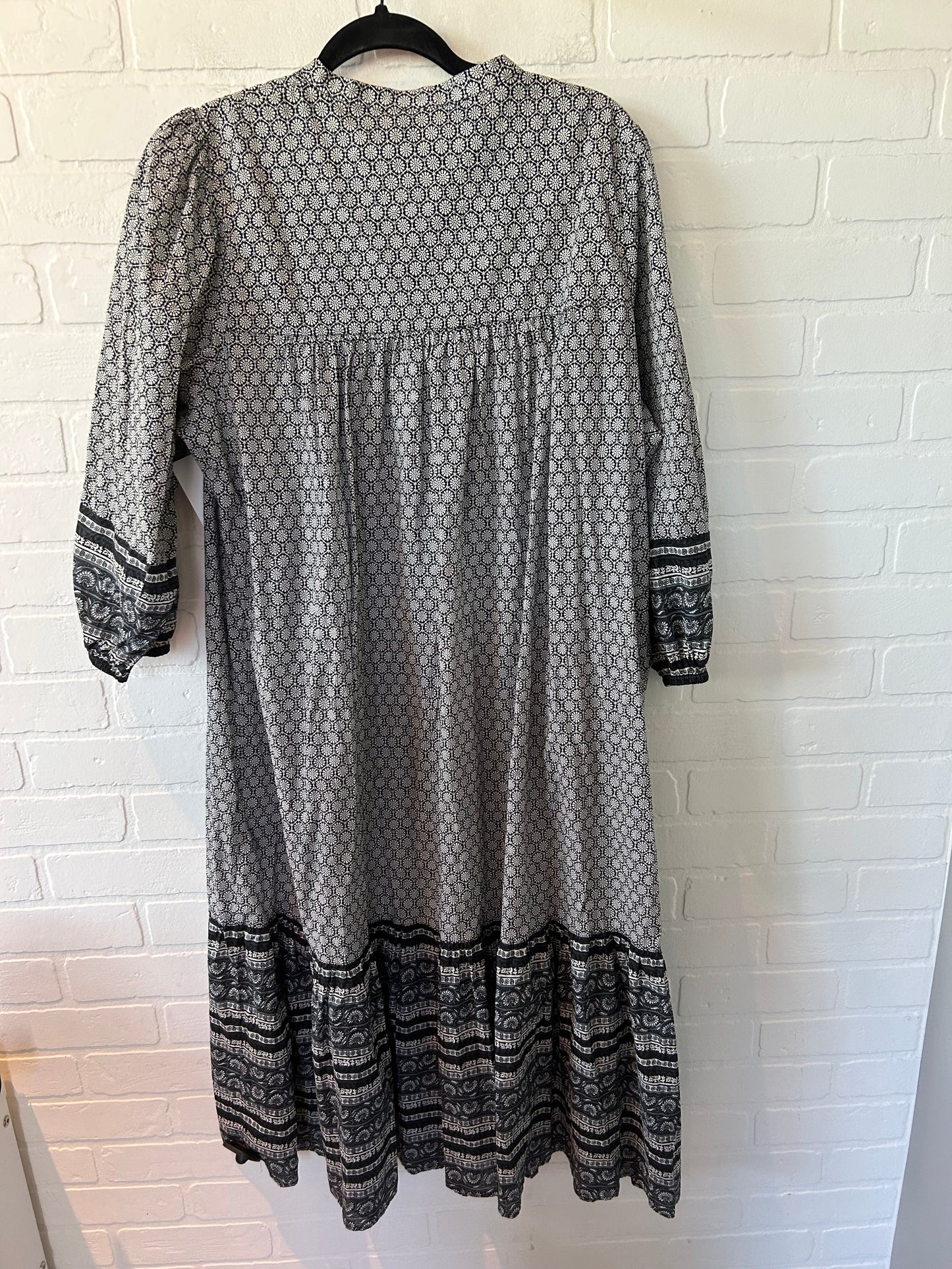 Dress Casual Midi By Anna Sui In Black & White, Size: L