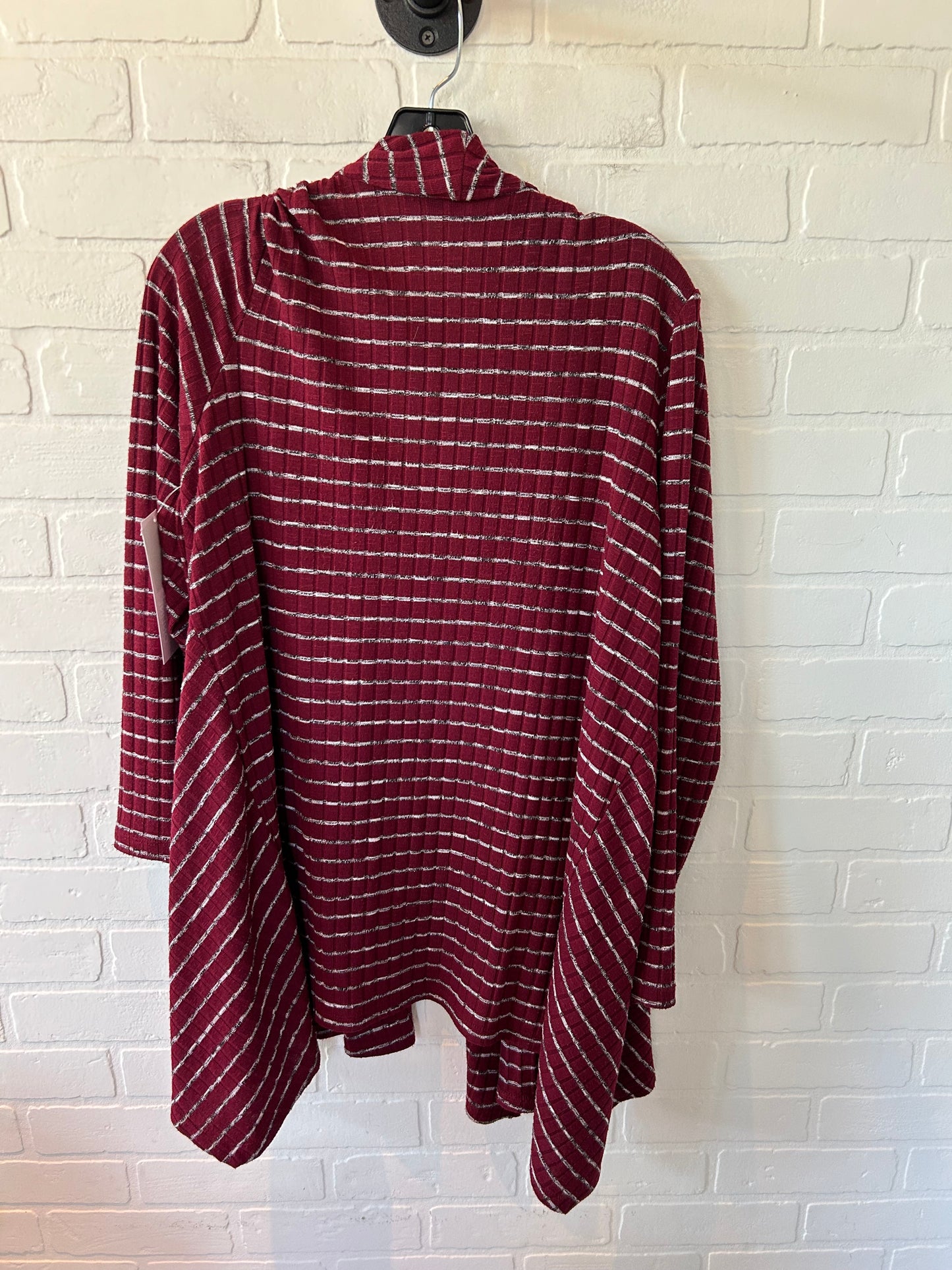 Cardigan By Logo In Red & Silver, Size: M