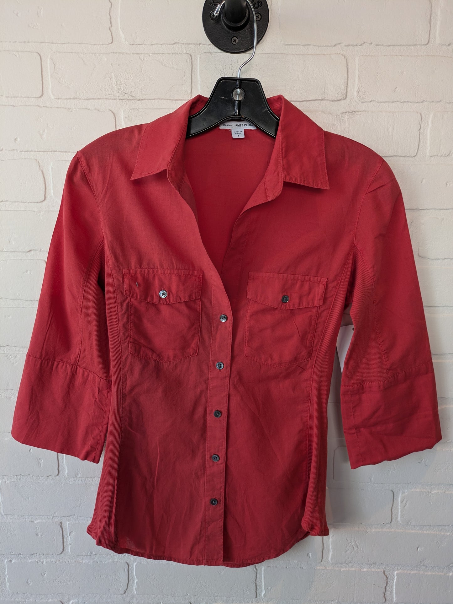 Top 3/4 Sleeve By James Perse In Red, Size: S