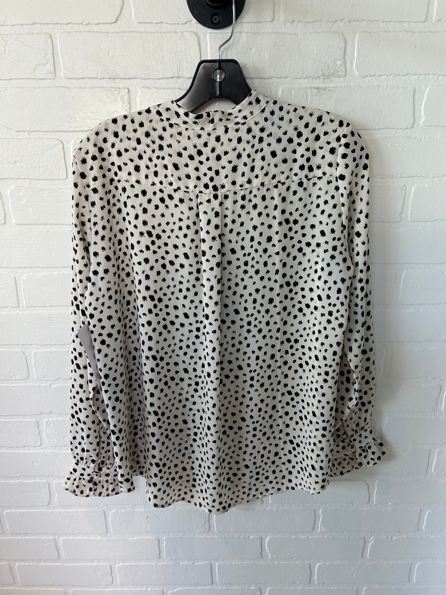 Top Long Sleeve By Veronica M In Black & Cream, Size: S