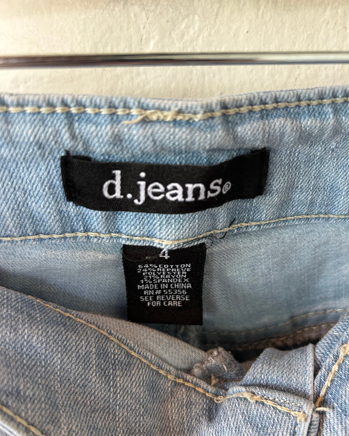 Jeans Straight By D Jeans In Blue Denim, Size: 4