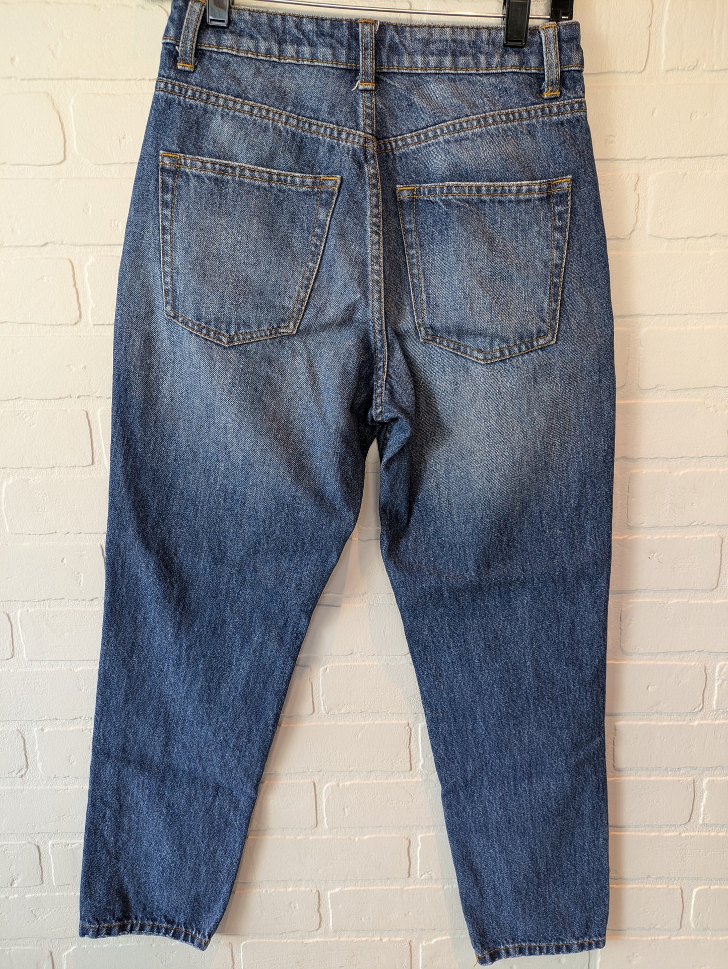 Jeans Straight By Top Shop In Blue Denim, Size: 2