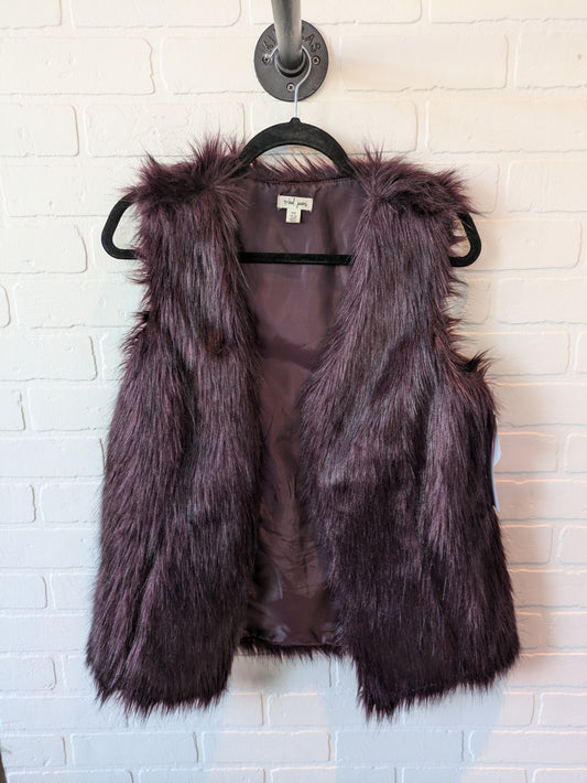 Vest Faux Fur & Sherpa By Tribal In Purple, Size: S