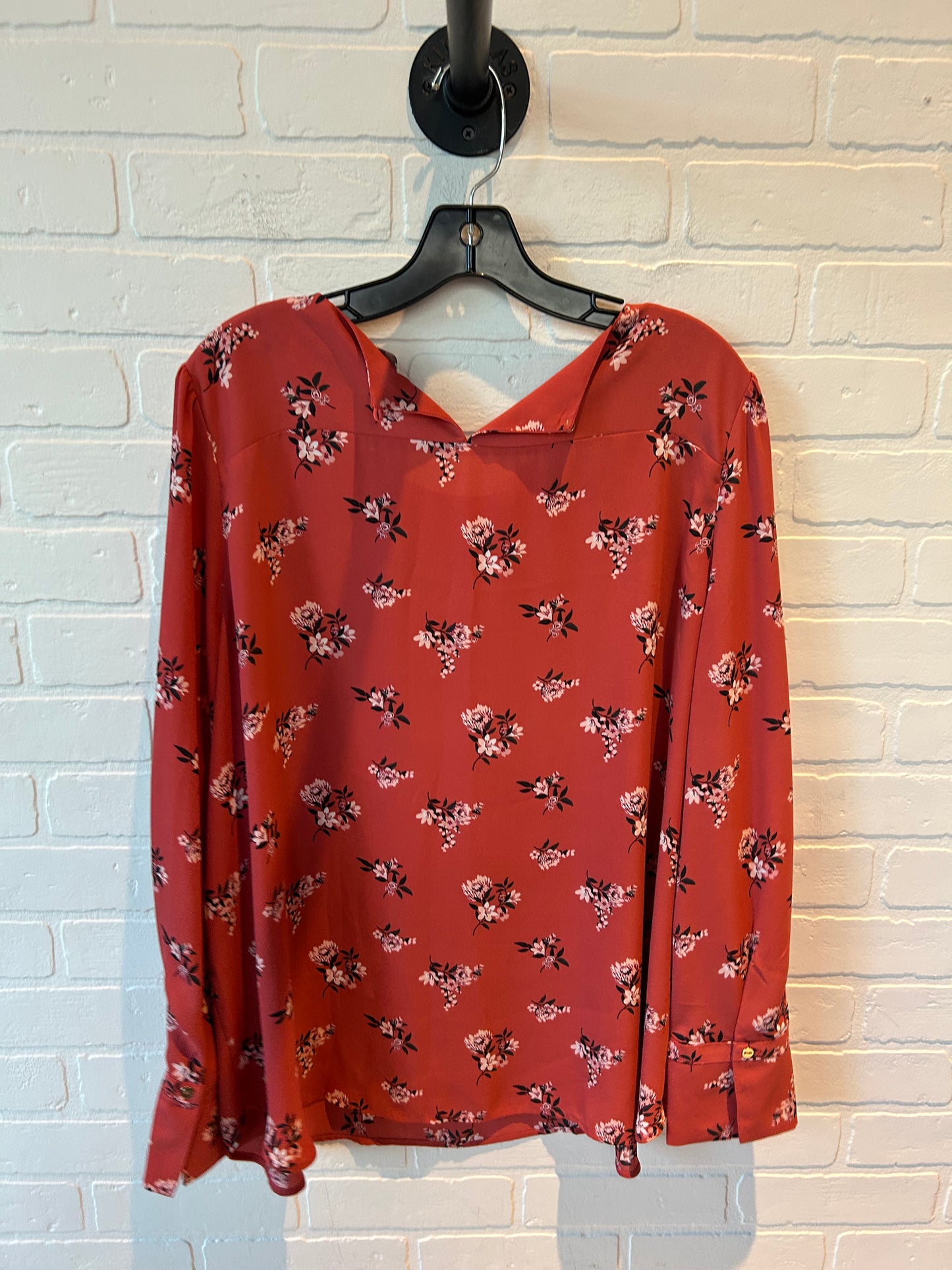 Top Long Sleeve By Loft In Orange, Size: Xl