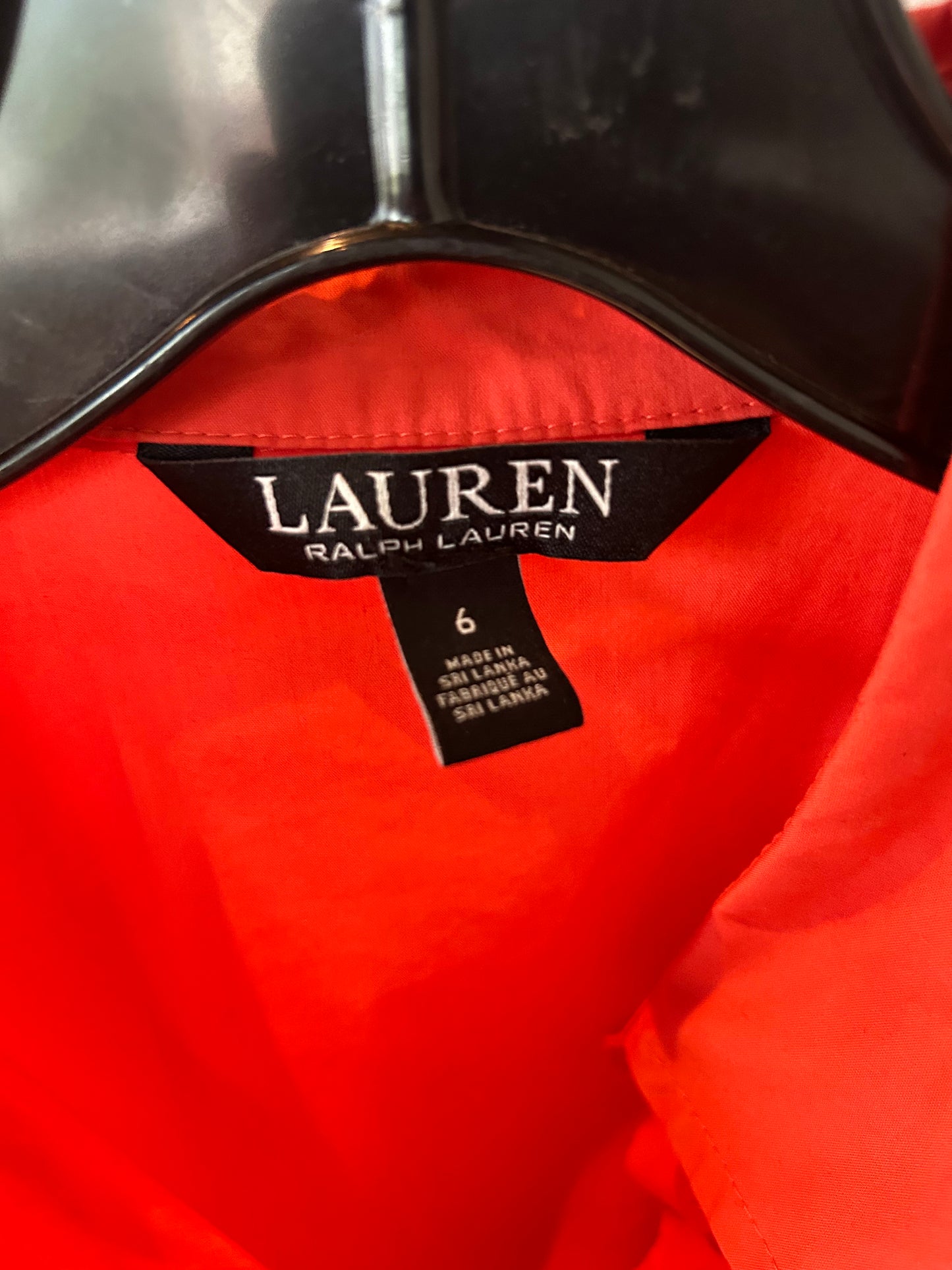 Dress Casual Midi By Lauren By Ralph Lauren In Orange, Size: S