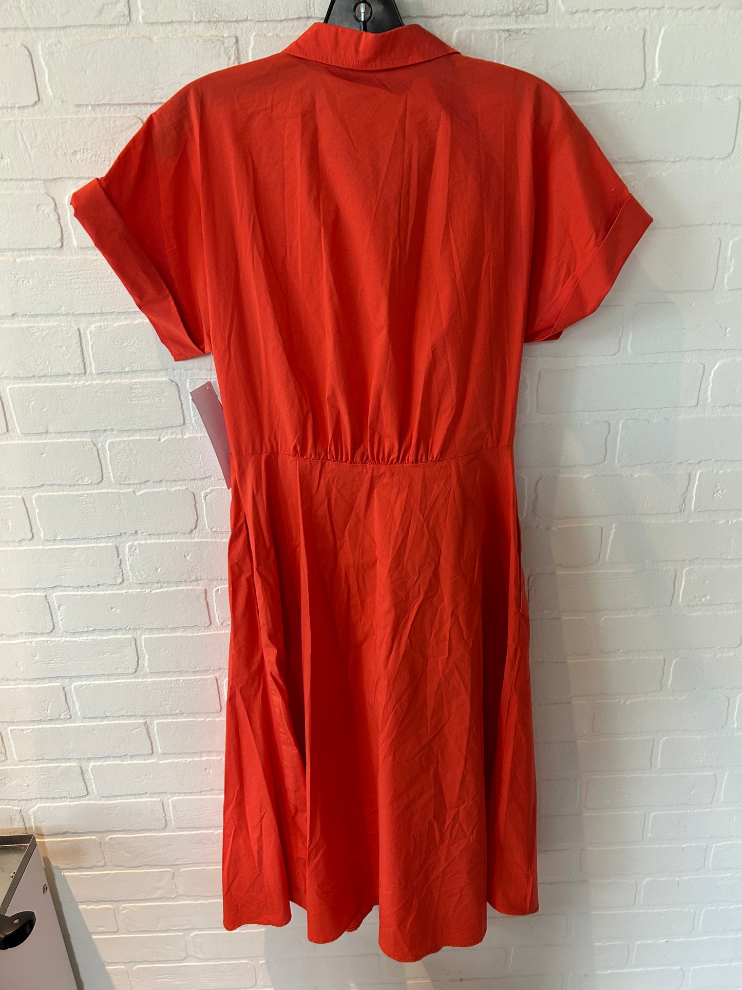 Dress Casual Midi By Lauren By Ralph Lauren In Orange, Size: S