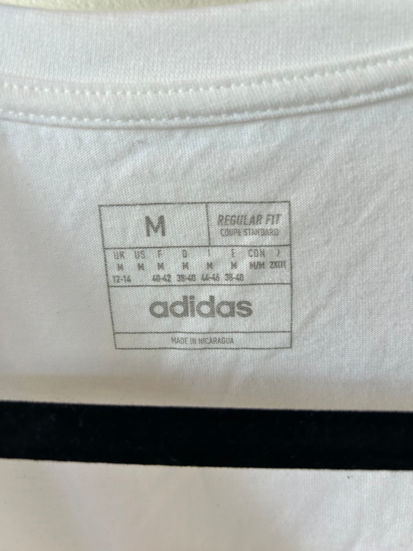 Athletic Top Short Sleeve By Adidas In White, Size: M