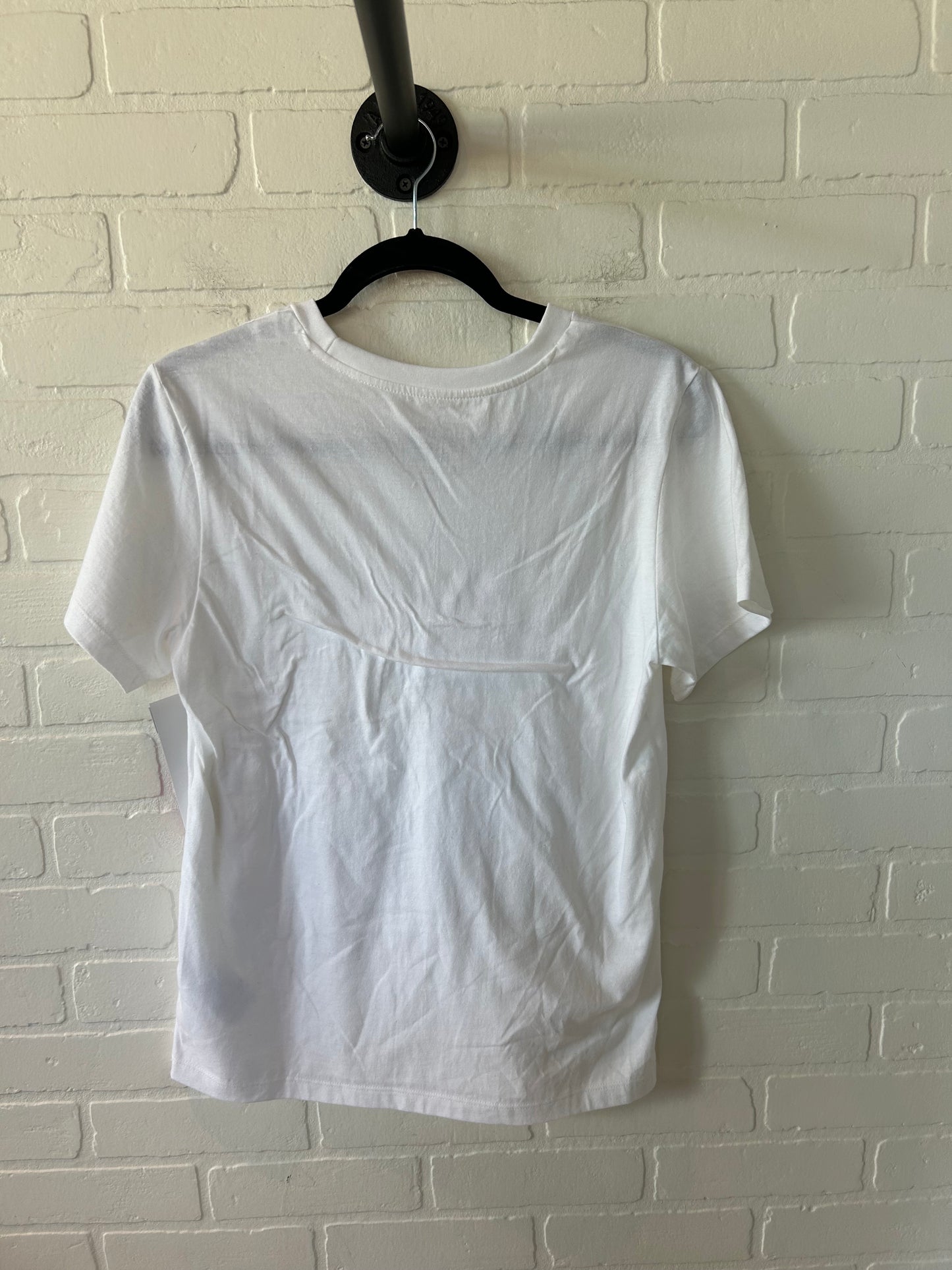 Athletic Top Short Sleeve By Adidas In White, Size: M