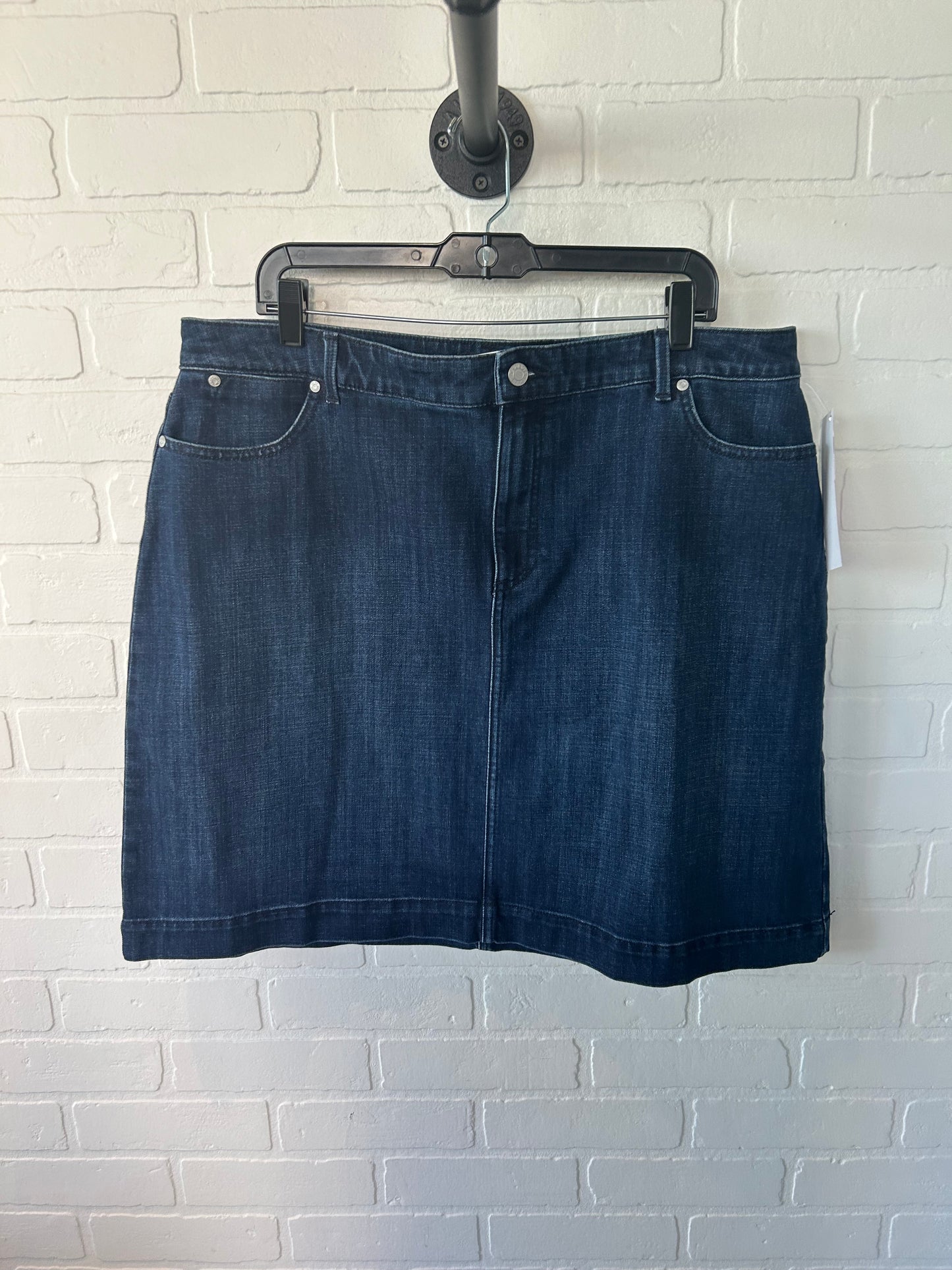 Skirt Mini & Short By Talbots In Blue Denim, Size: 16