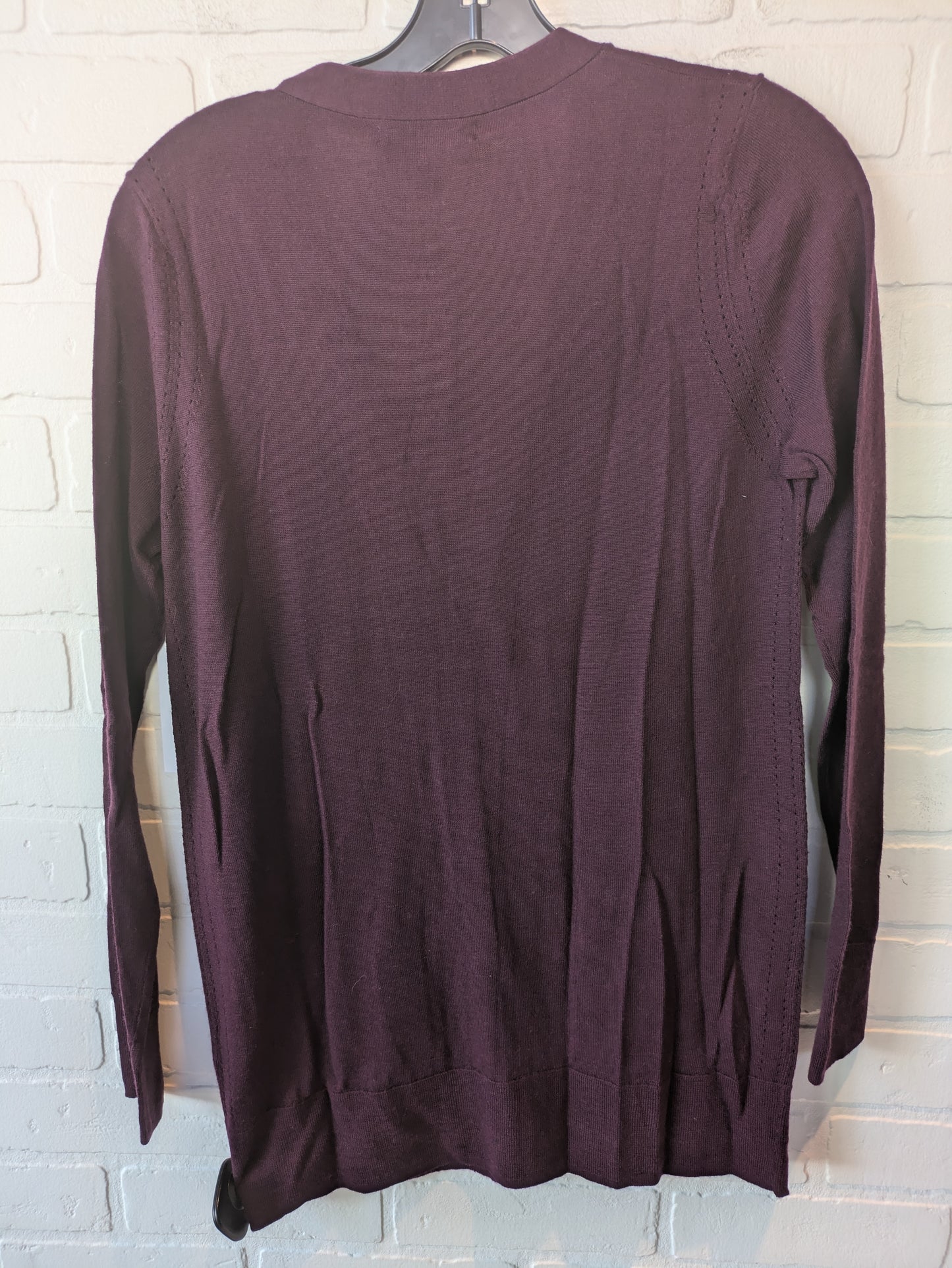 Sweater Cardigan By Banana Republic In Purple, Size: S