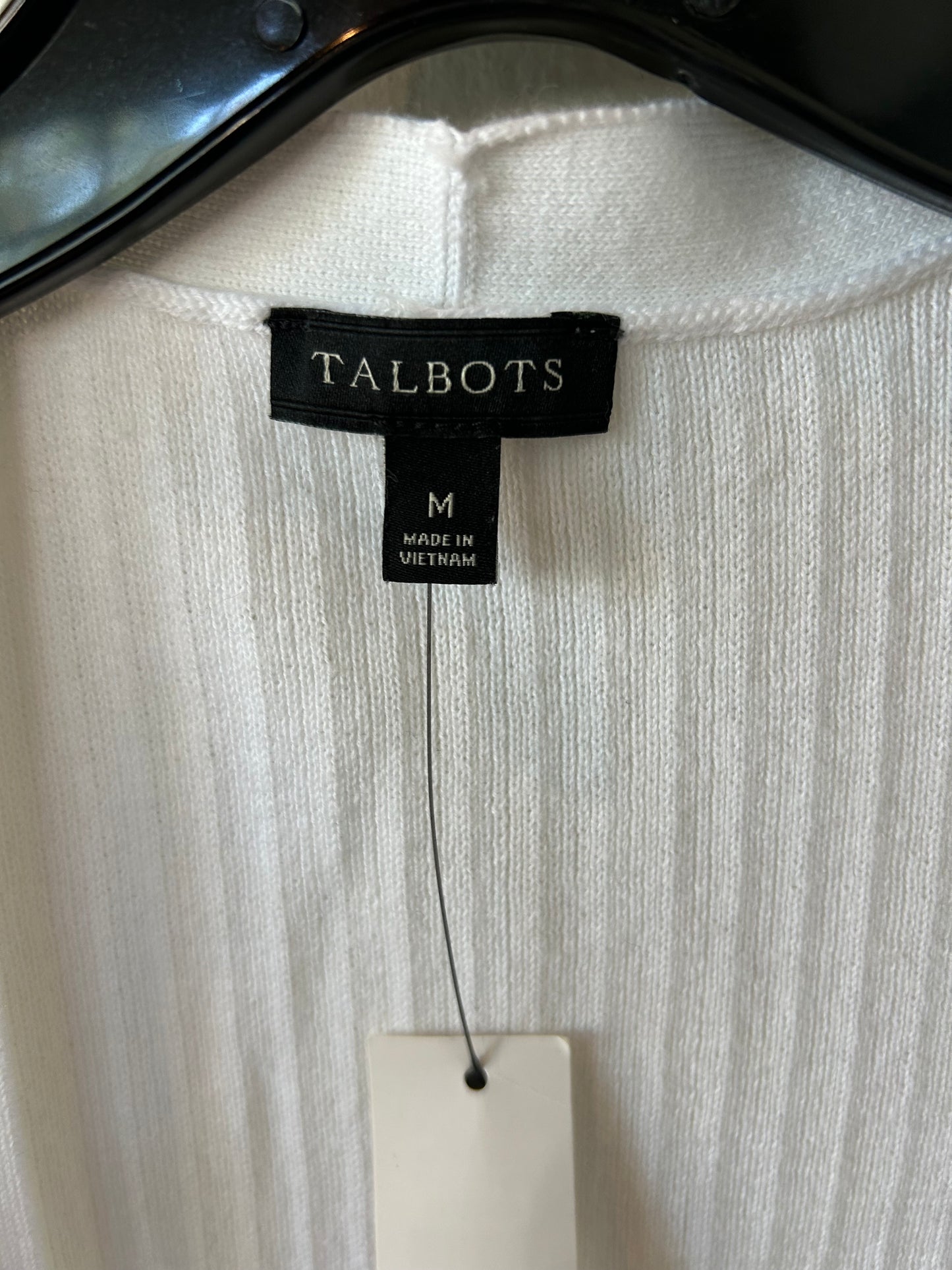 Sweater Cardigan By Talbots In White, Size: M