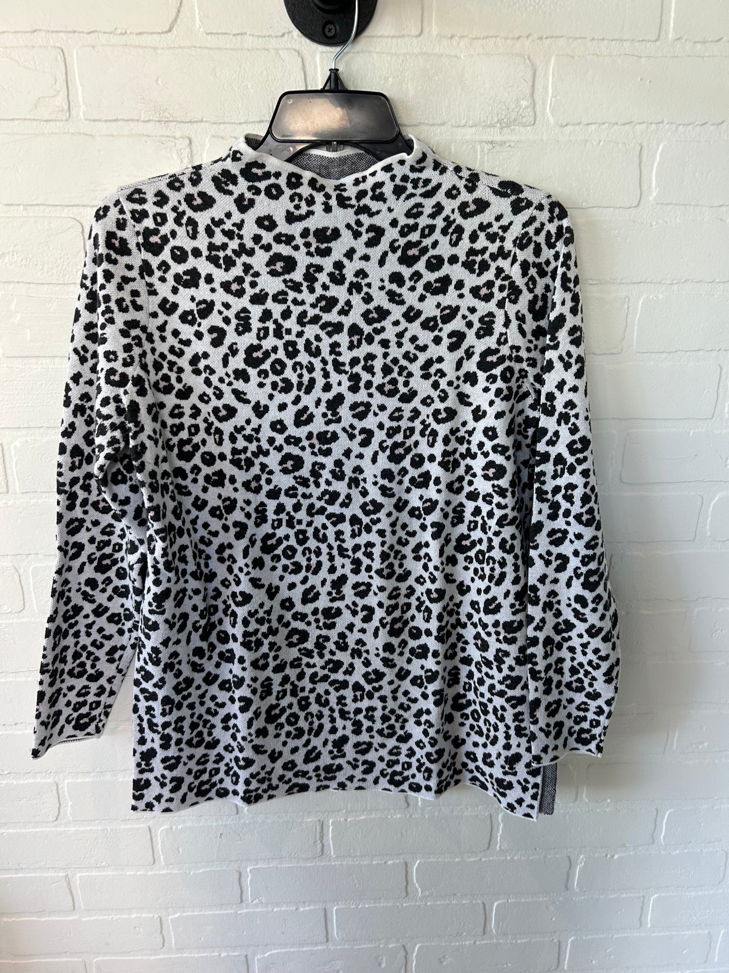 Sweater By Loft In Black & White, Size: M