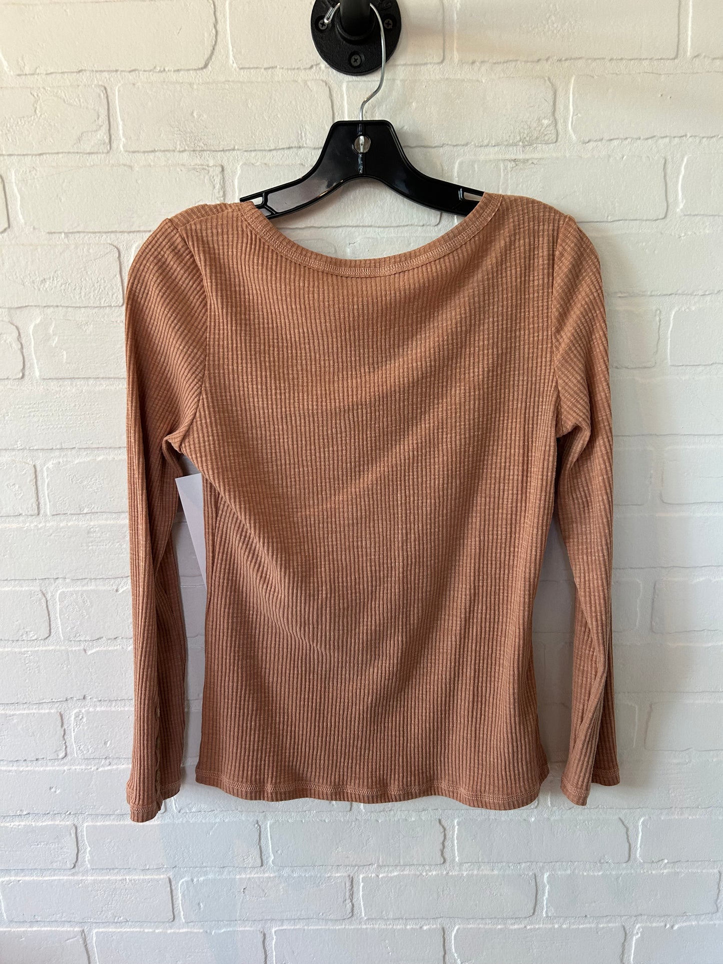 Top Long Sleeve Basic By Cme In Tan, Size: S