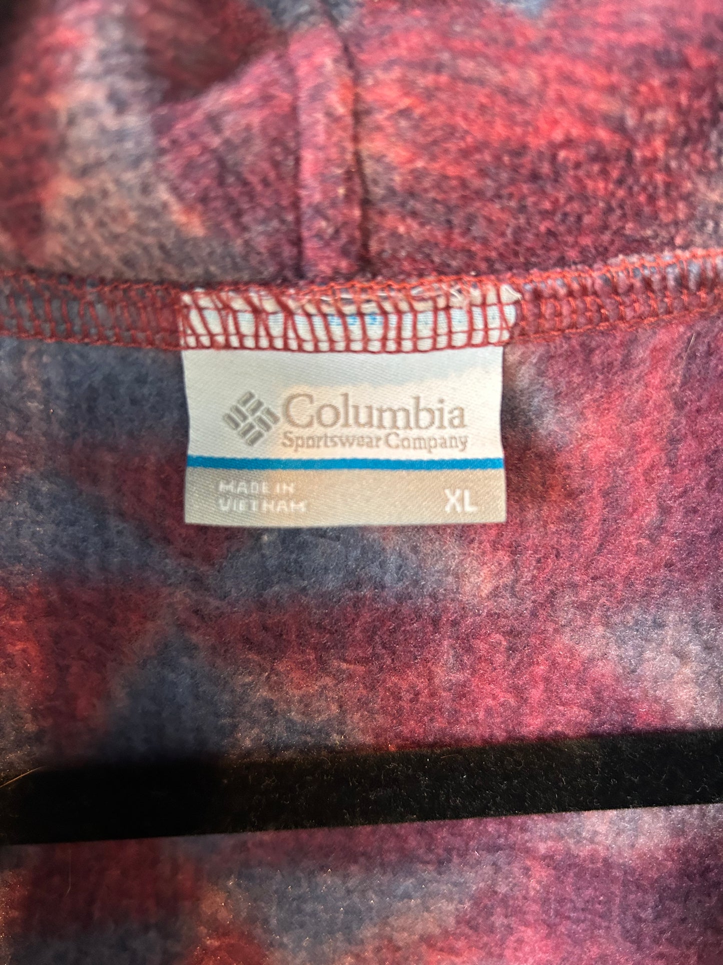 Sweater Cardigan By Columbia In Blue & Red, Size: Xl