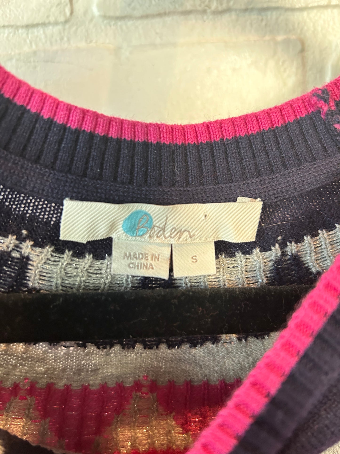 Sweater By Boden In Blue & Pink, Size: S