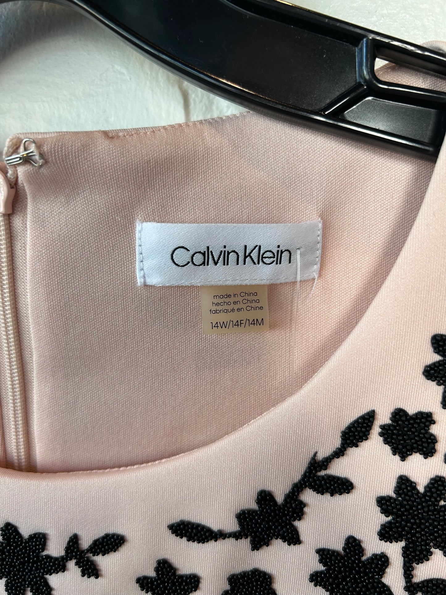 Dress Work By Calvin Klein In Peach, Size: L