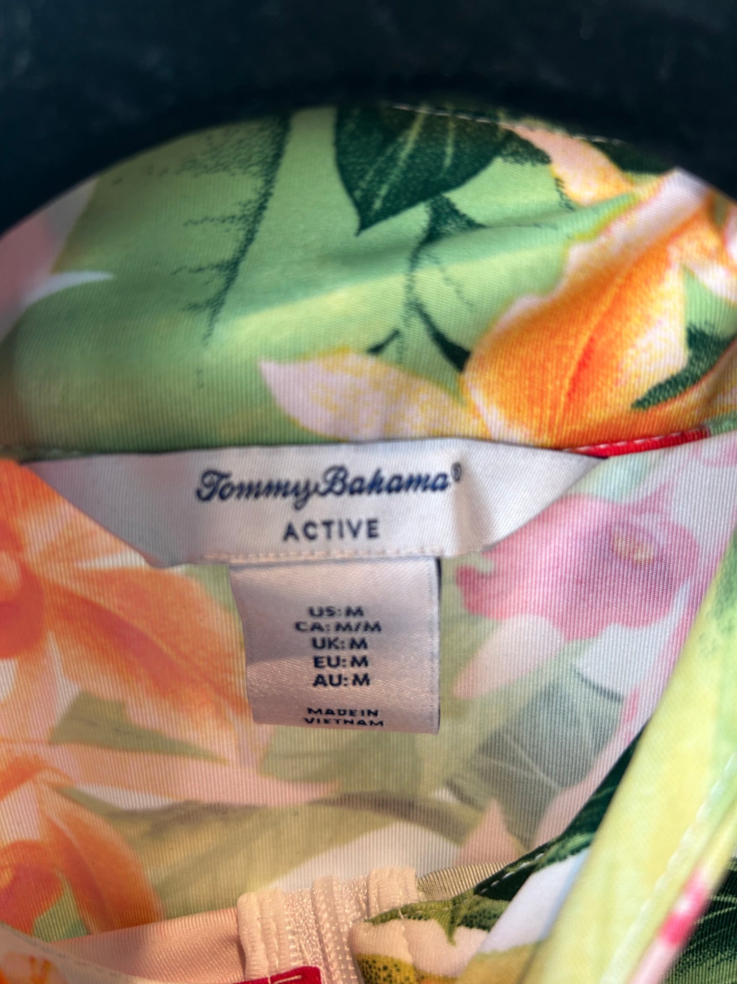 Athletic Jacket By Tommy Bahama In Green & Pink, Size: M