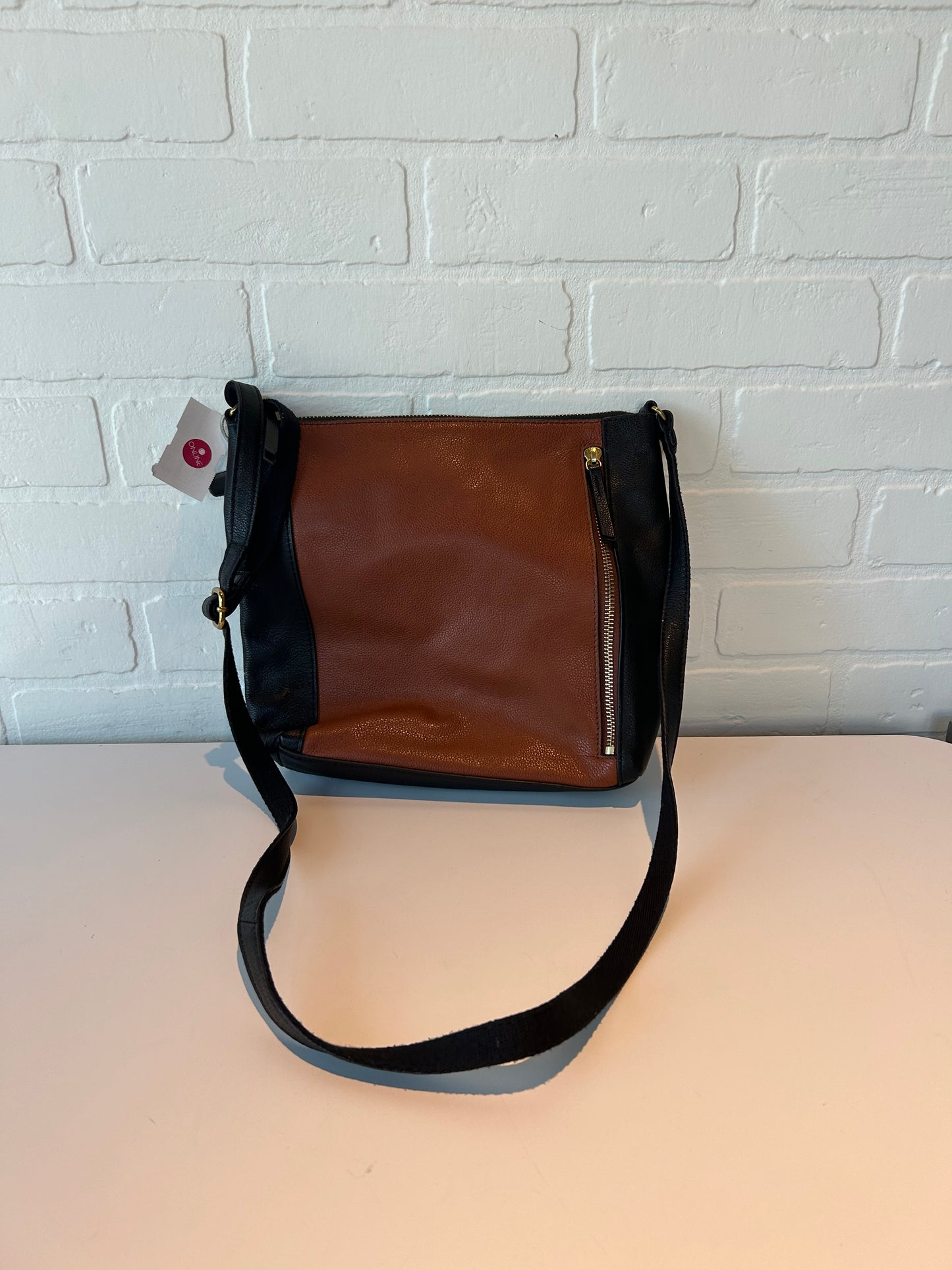 Crossbody Leather By Fossil, Size: Medium