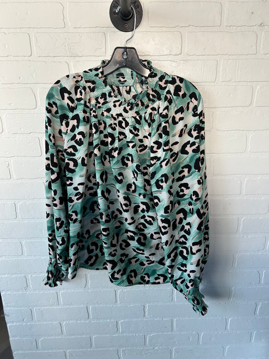 Top Long Sleeve By Nine West In Green, Size: L