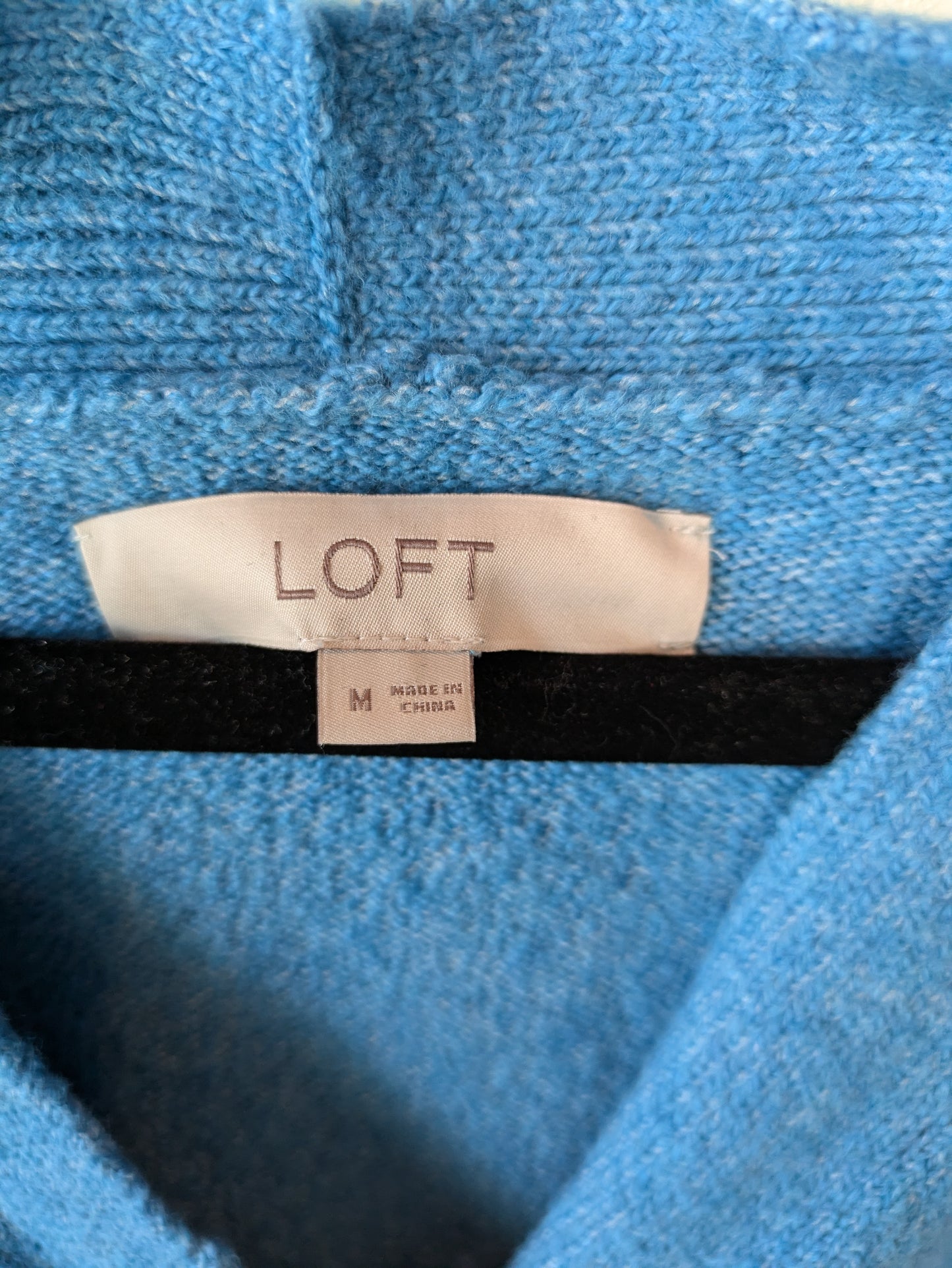 Sweater Cardigan By Loft In Blue, Size: M