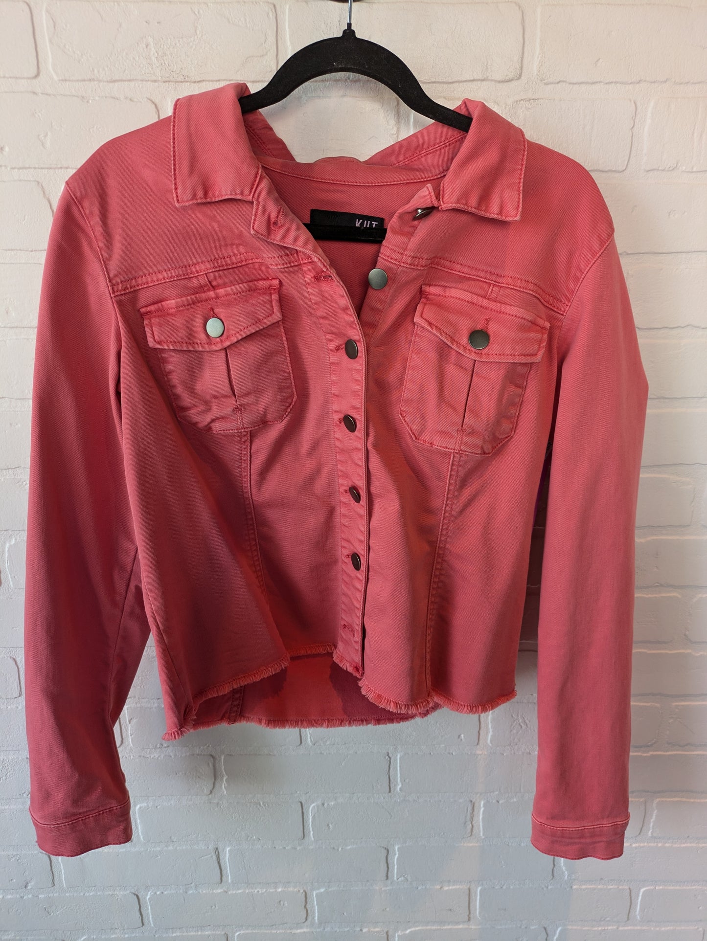 Jacket Denim By Kut In Orange, Size: L