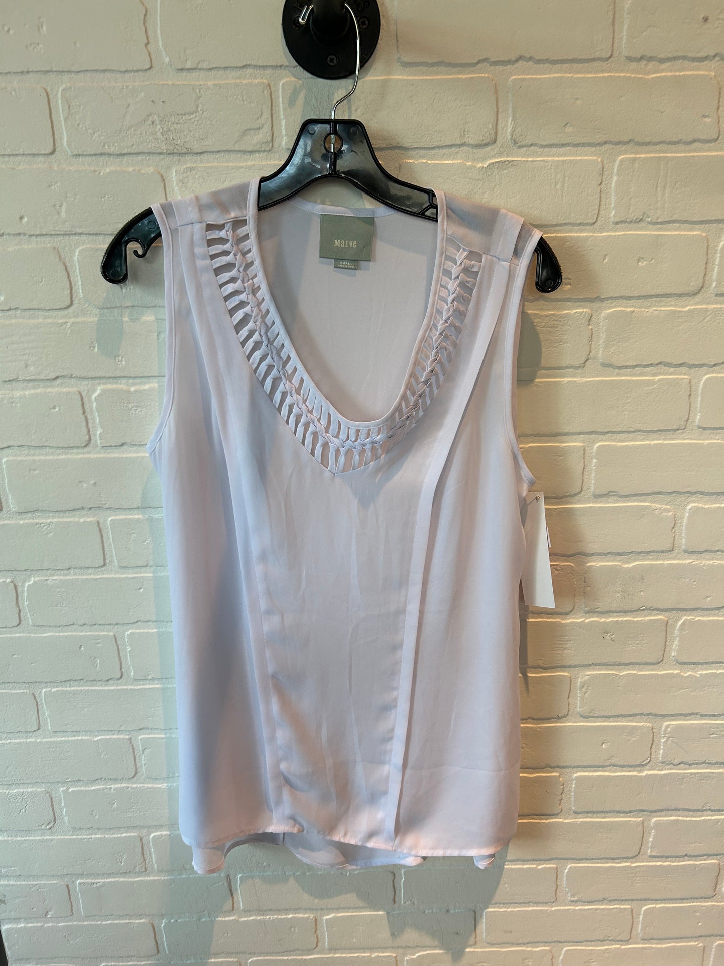 Top Sleeveless By Maeve In White, Size: S