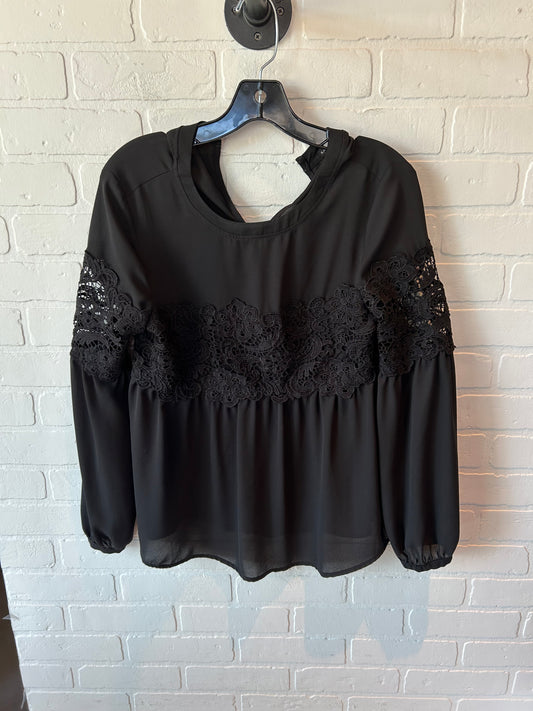 Top Long Sleeve By Harlowe & Graham In Black, Size: S