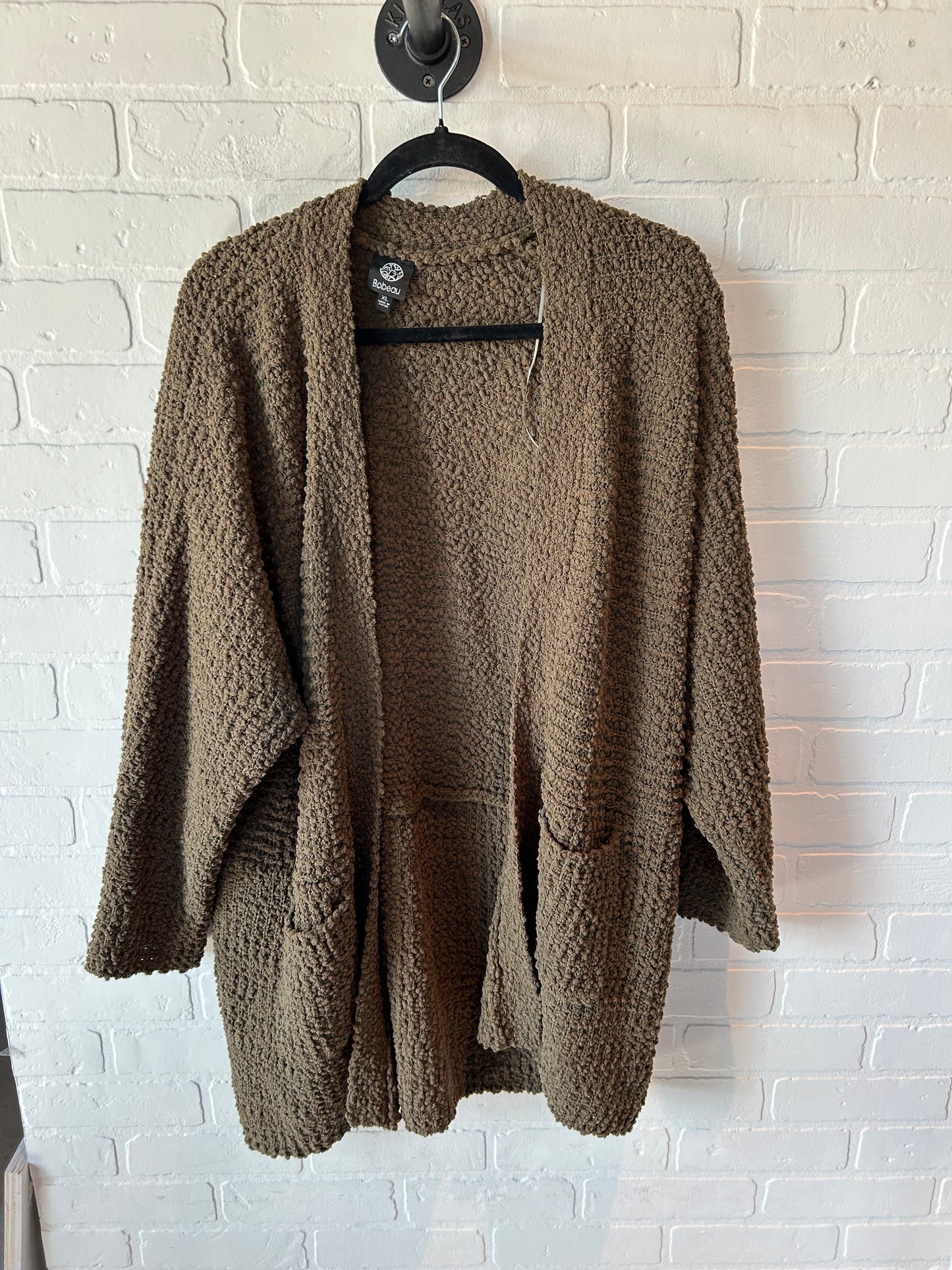 Sweater Cardigan By Bobeau In Green, Size: Xl