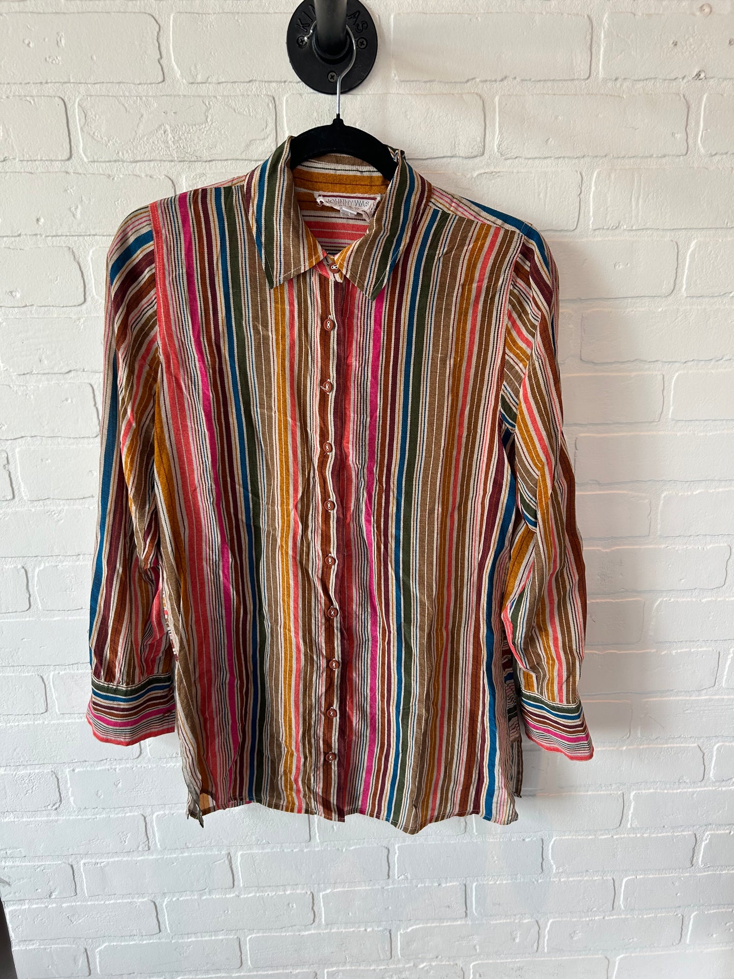 Top Long Sleeve By Johnny Was In Striped Pattern, Size: Xs