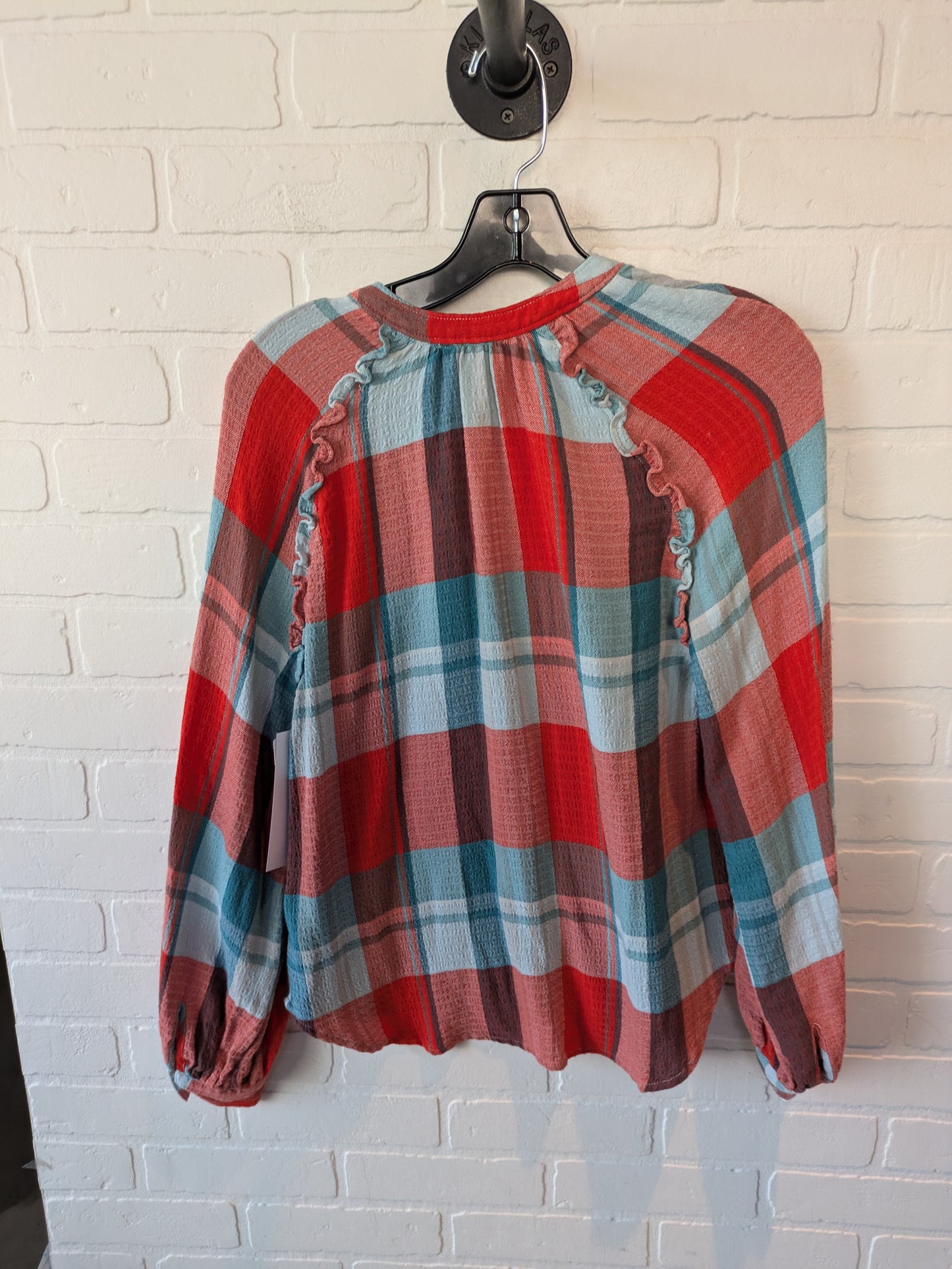 Top Long Sleeve By Pilcro In Blue & Orange, Size: Xs