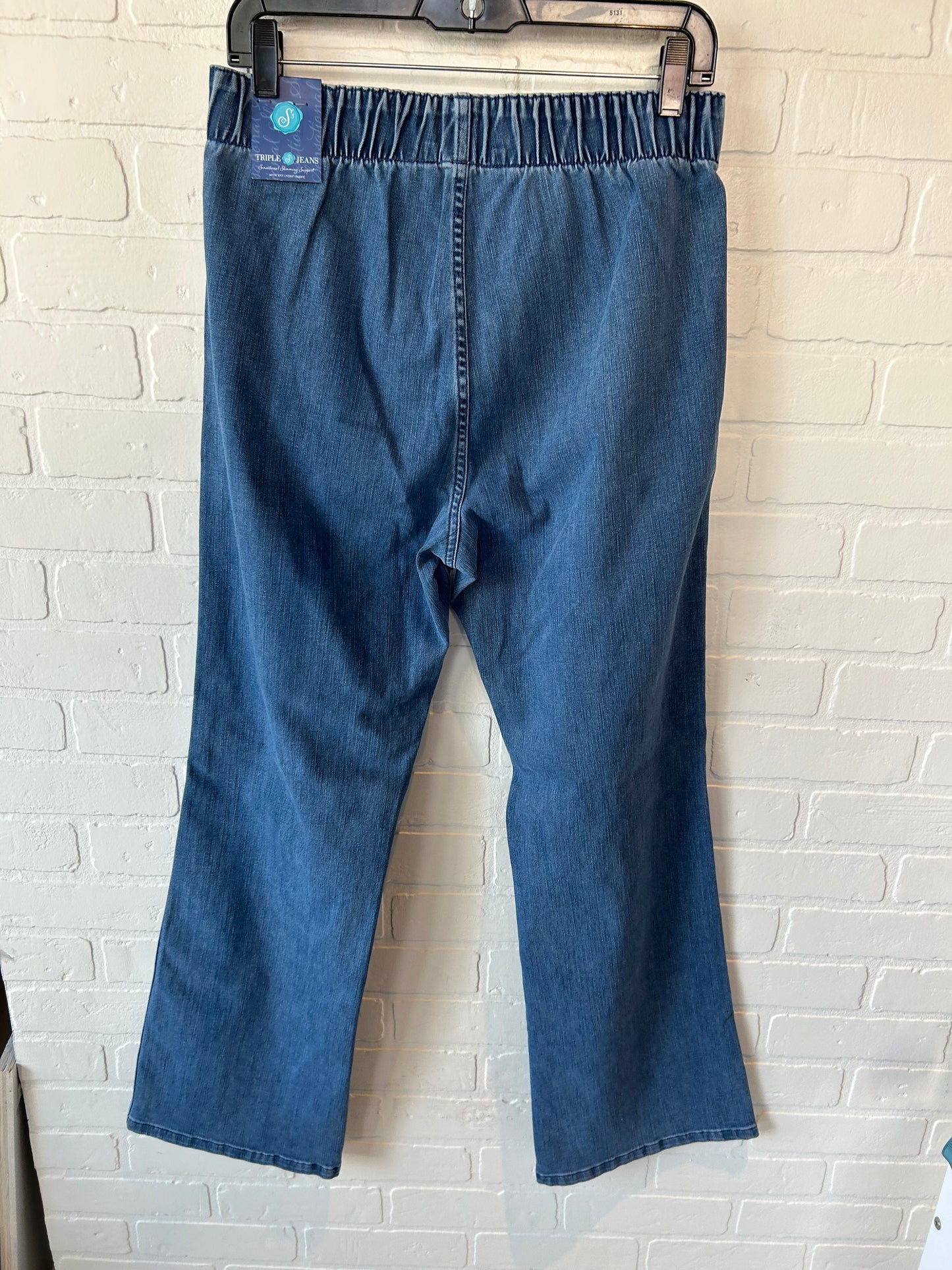 Jeans Flared By Soft Surroundings In Blue Denim, Size: 8