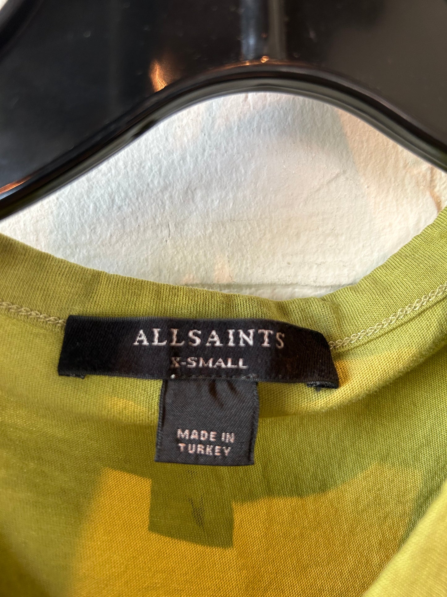 Top Short Sleeve Designer By All Saints In Green, Size: Xs