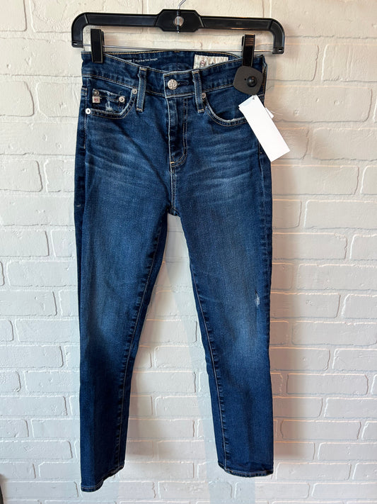 Jeans Skinny By Adriano Goldschmied In Blue Denim, Size: 00