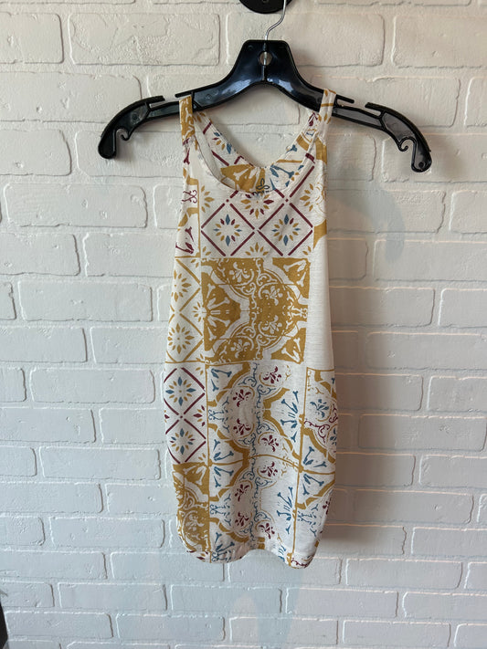 Top Sleeveless By Prana In Cream & Yellow, Size: Xs