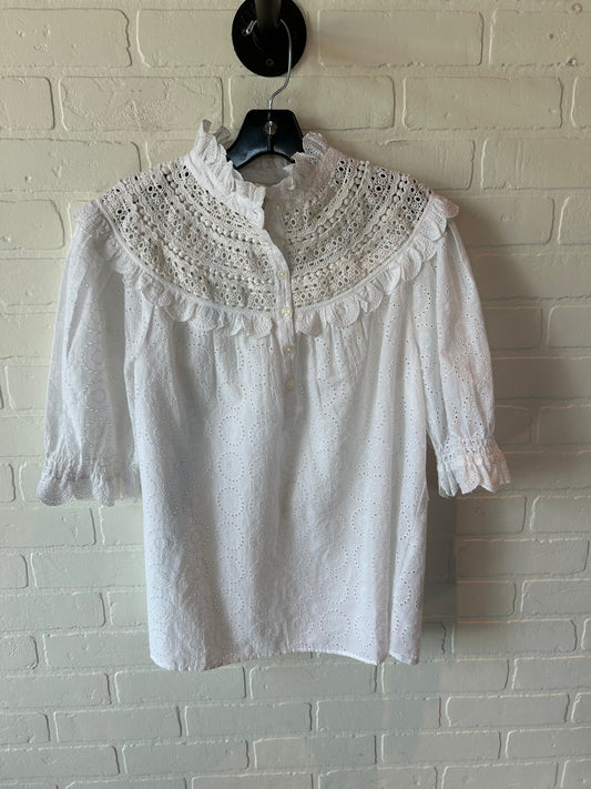 Top Short Sleeve By Boden In White, Size: M