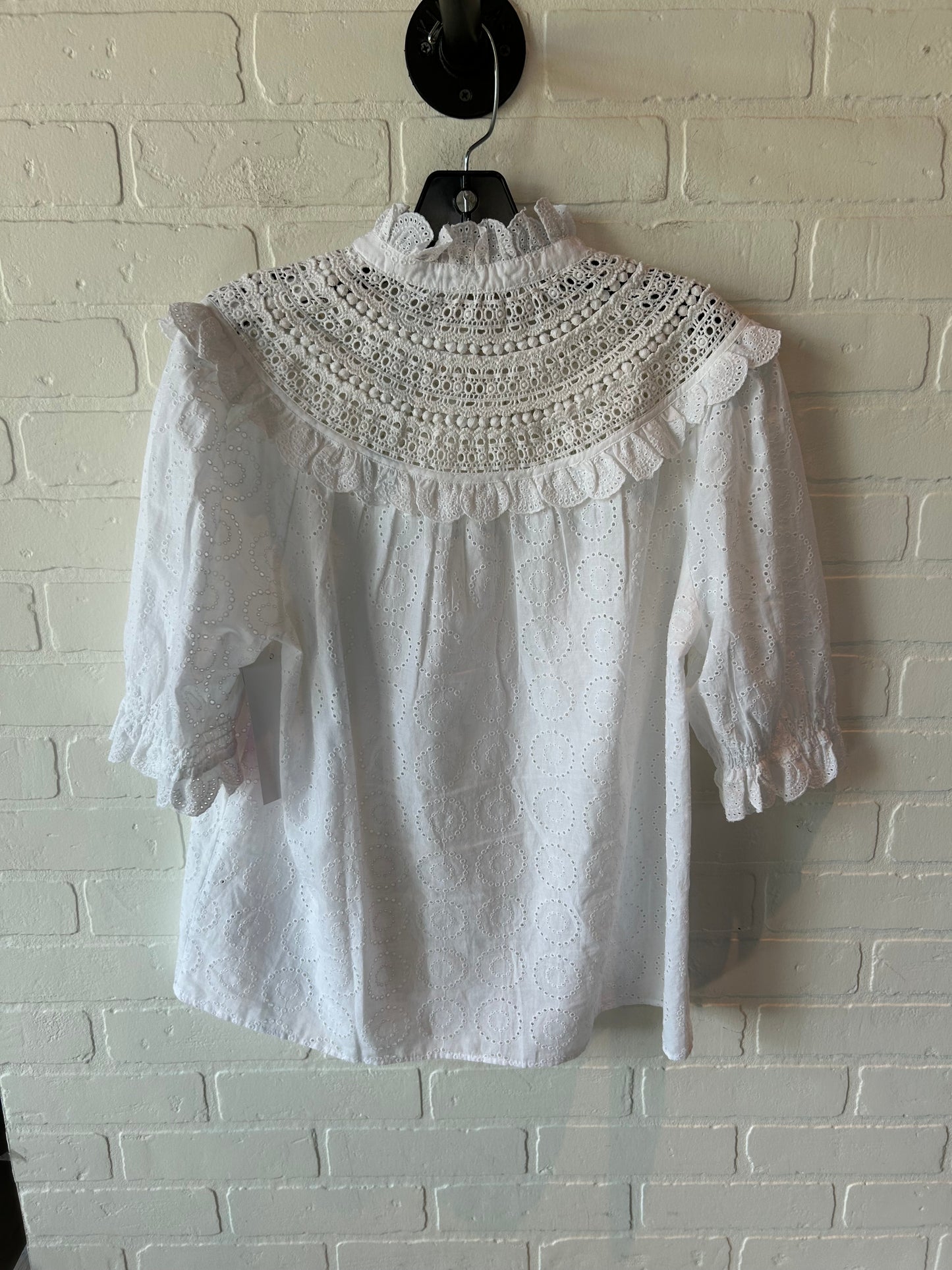 Top Short Sleeve By Boden In White, Size: M