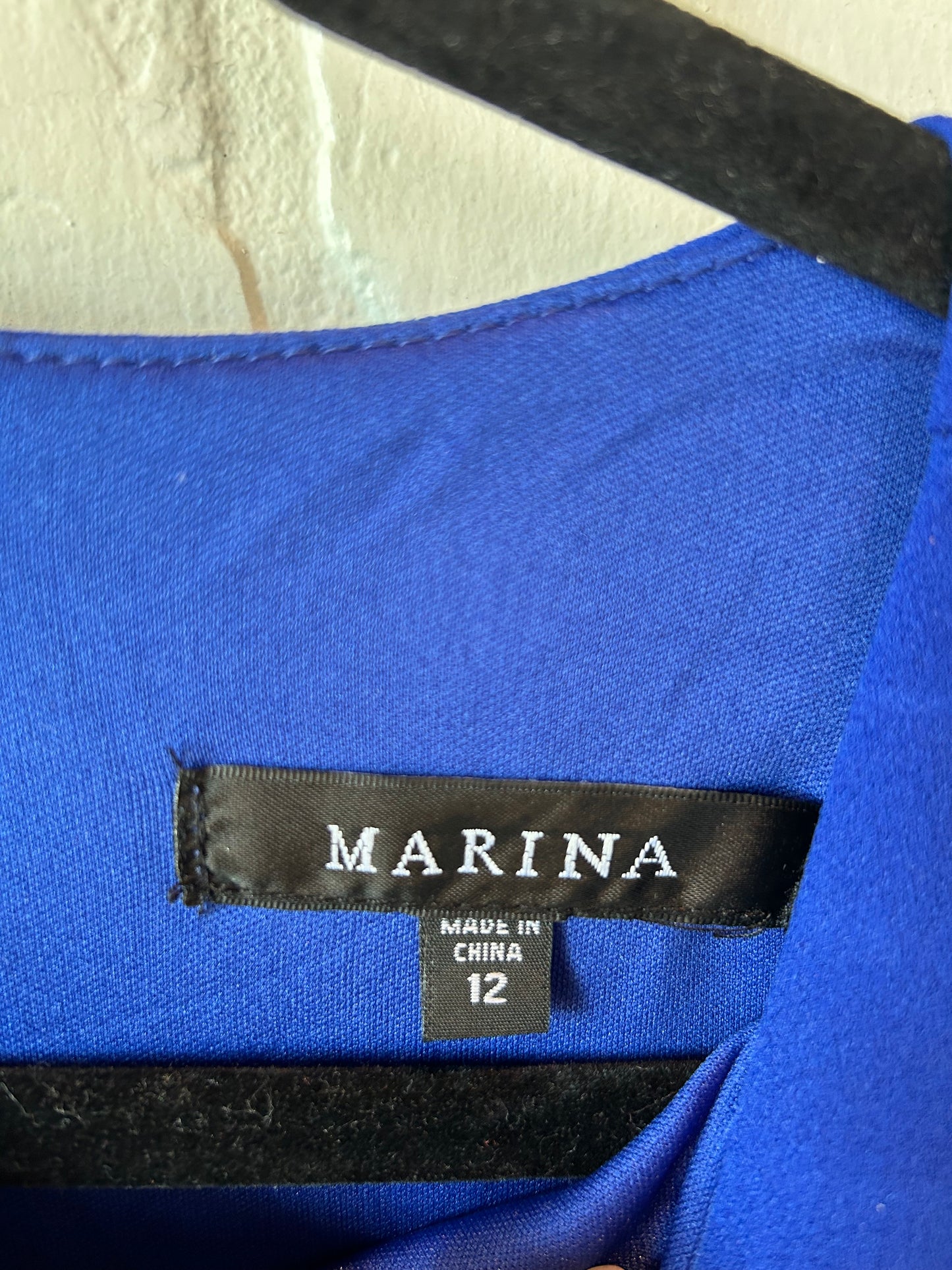 Dress Work By Marina In Blue, Size: L