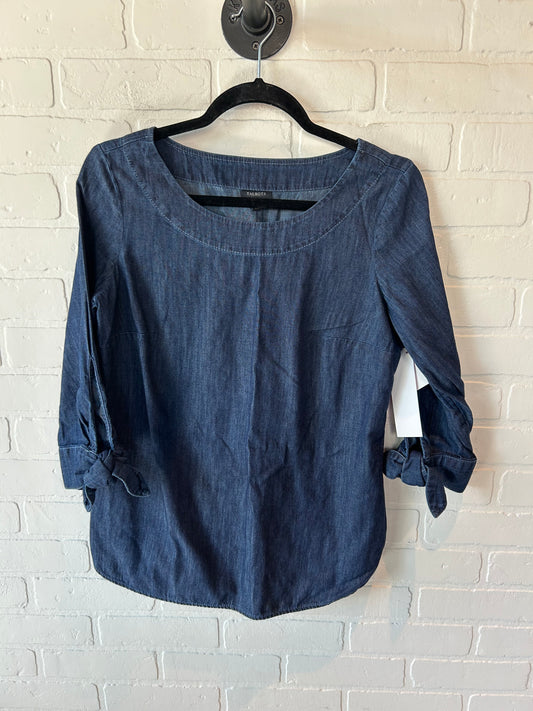 Top 3/4 Sleeve By Talbots In Blue Denim, Size: Xs