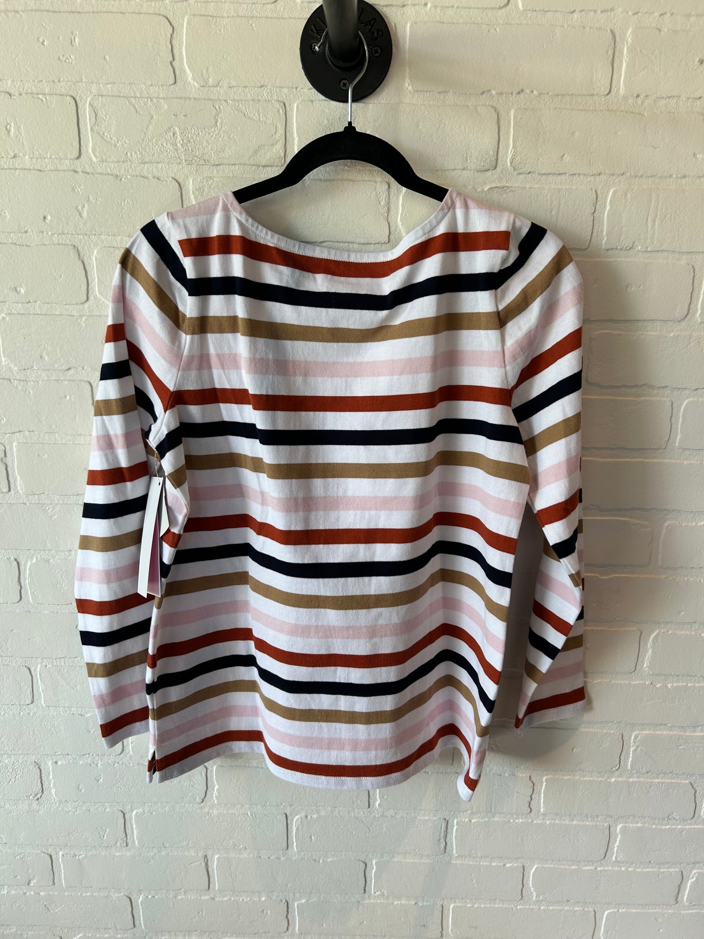 Top Long Sleeve By Talbots In Black & White, Size: M