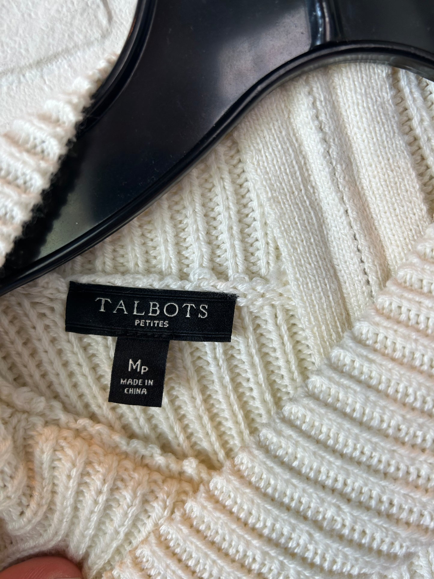 Sweater By Talbots In Cream, Size: M