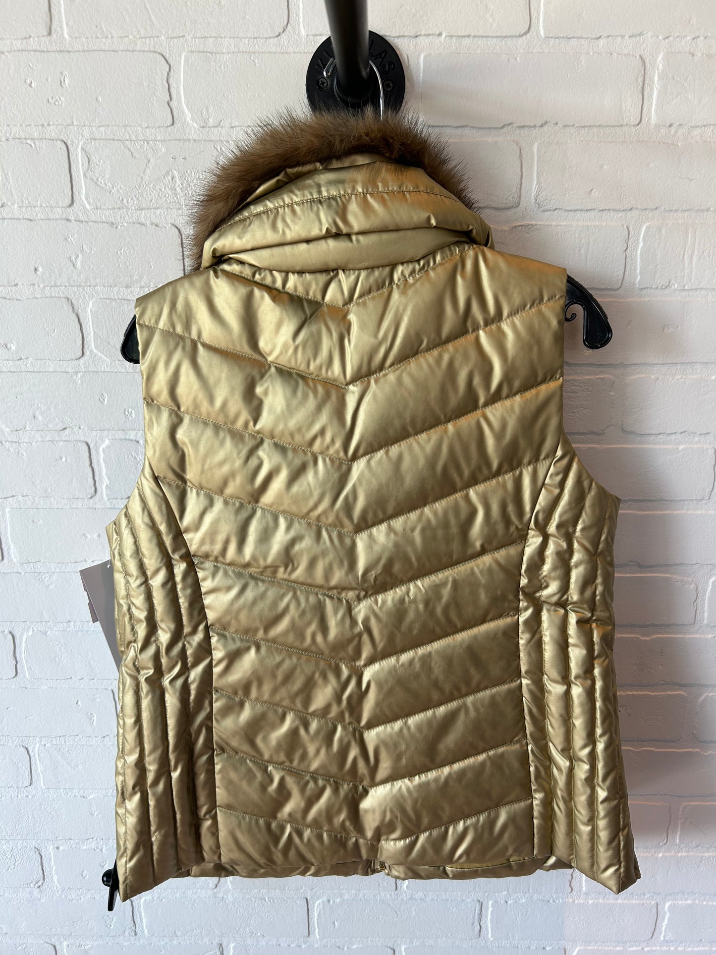 Vest Puffer & Quilted By Talbots In Gold, Size: M