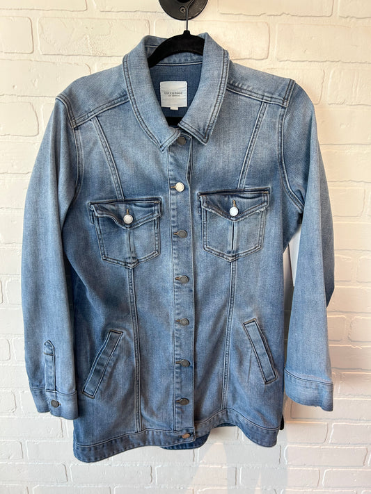 Jacket Denim By Liverpool In Blue Denim, Size: M